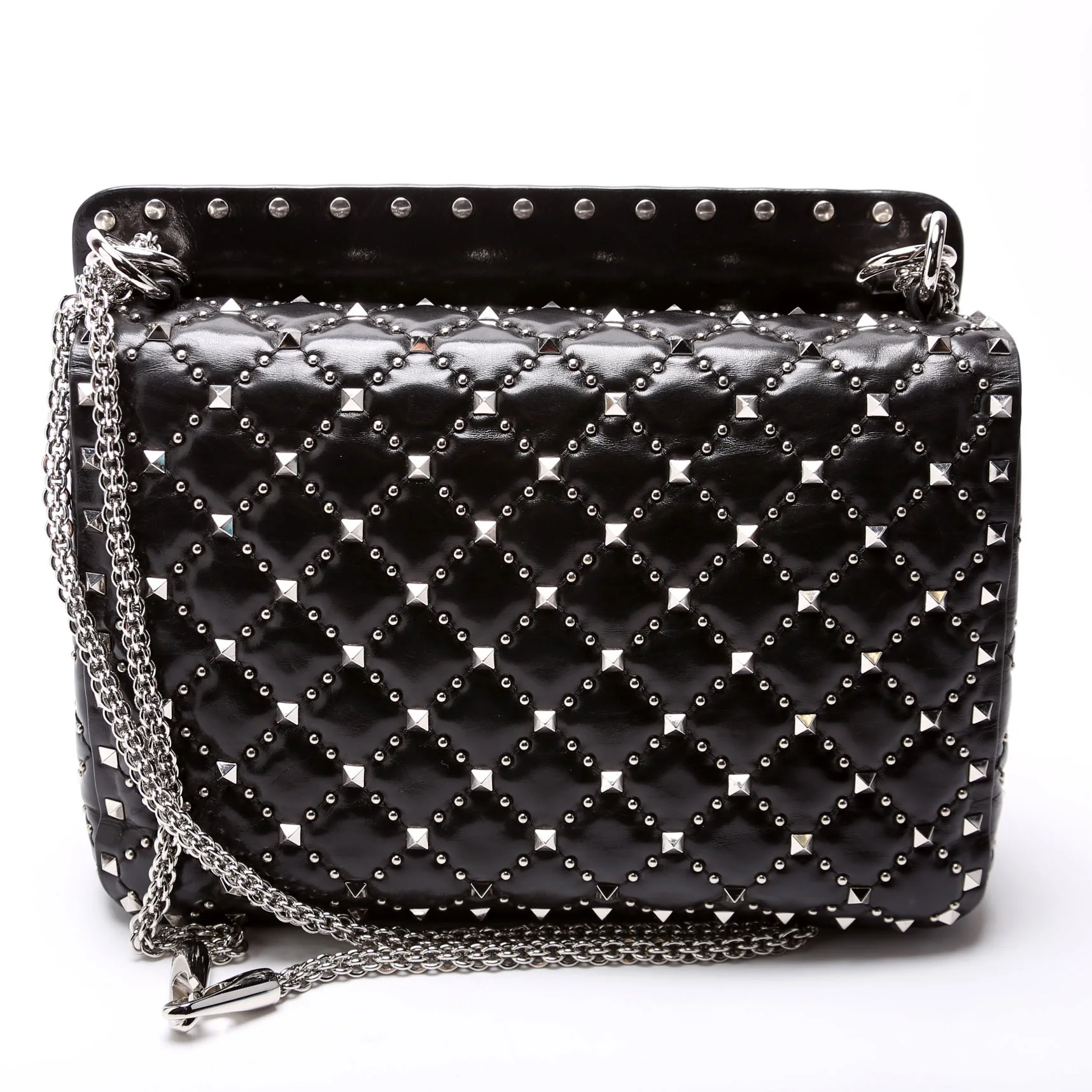Rockstud Spike Studded Shoulder Medium Black - Image 3