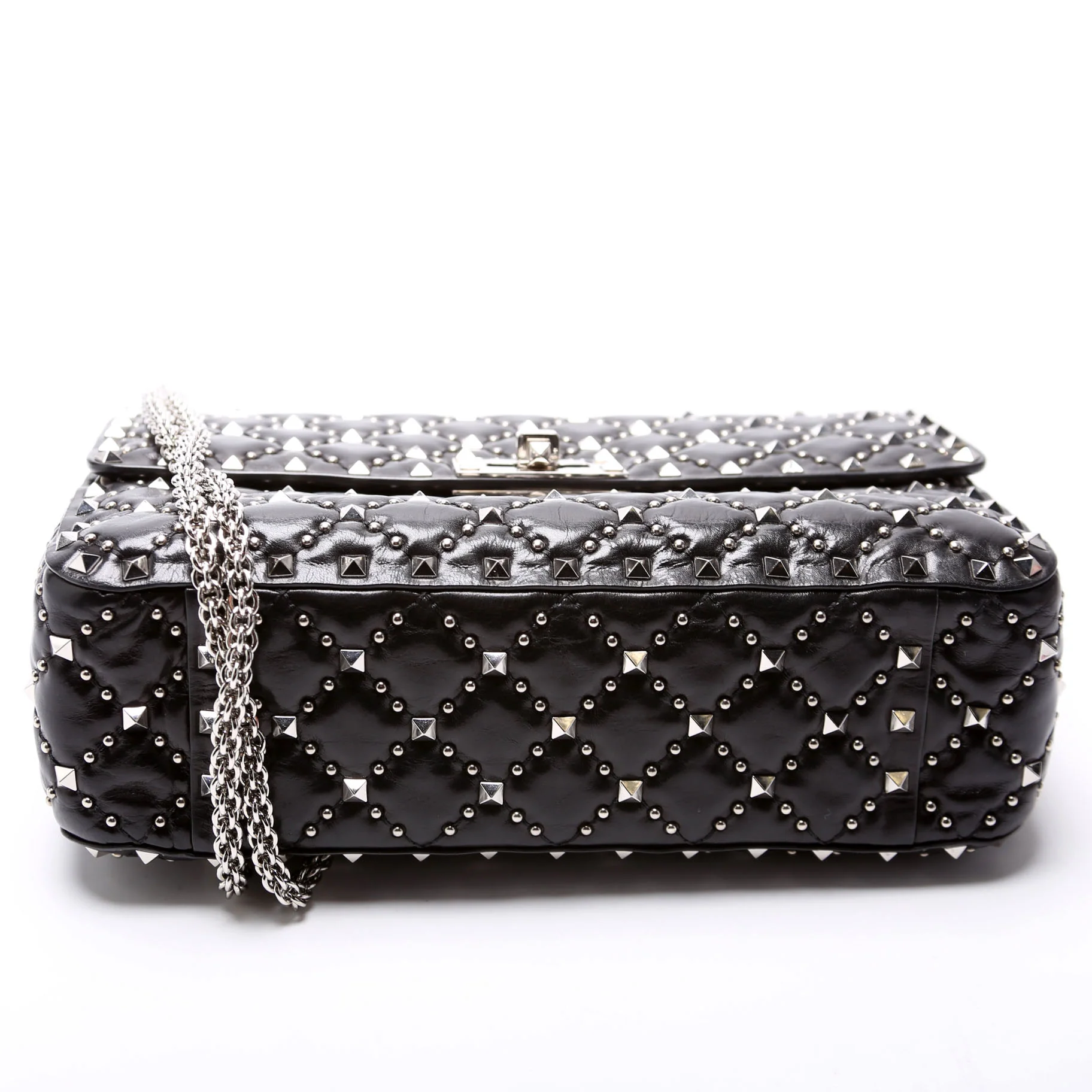 Rockstud Spike Studded Shoulder Medium Black - Image 4