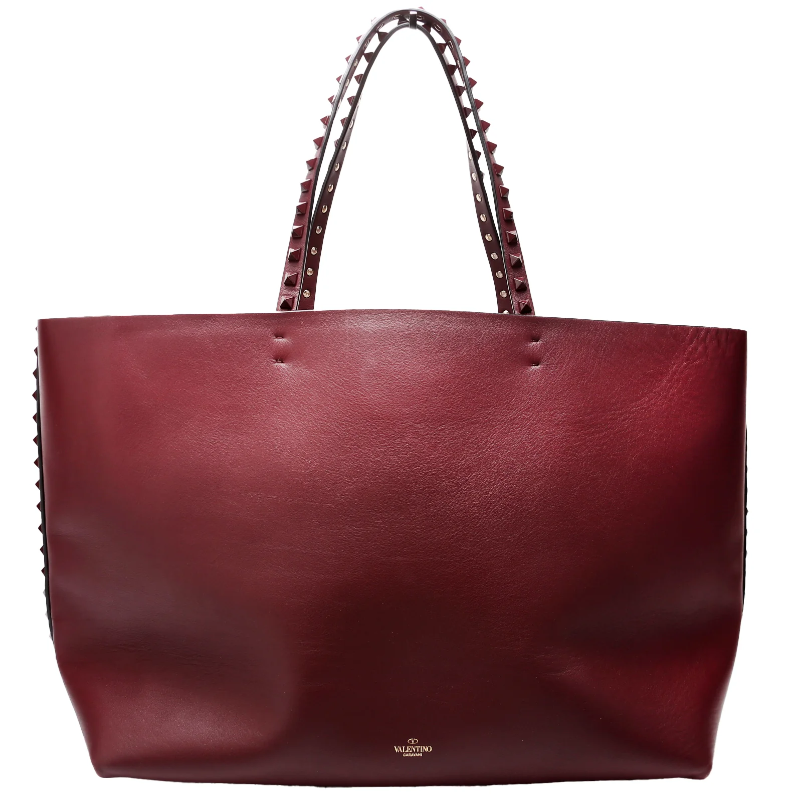 Rockstud Suede/Calf Shopper Tote