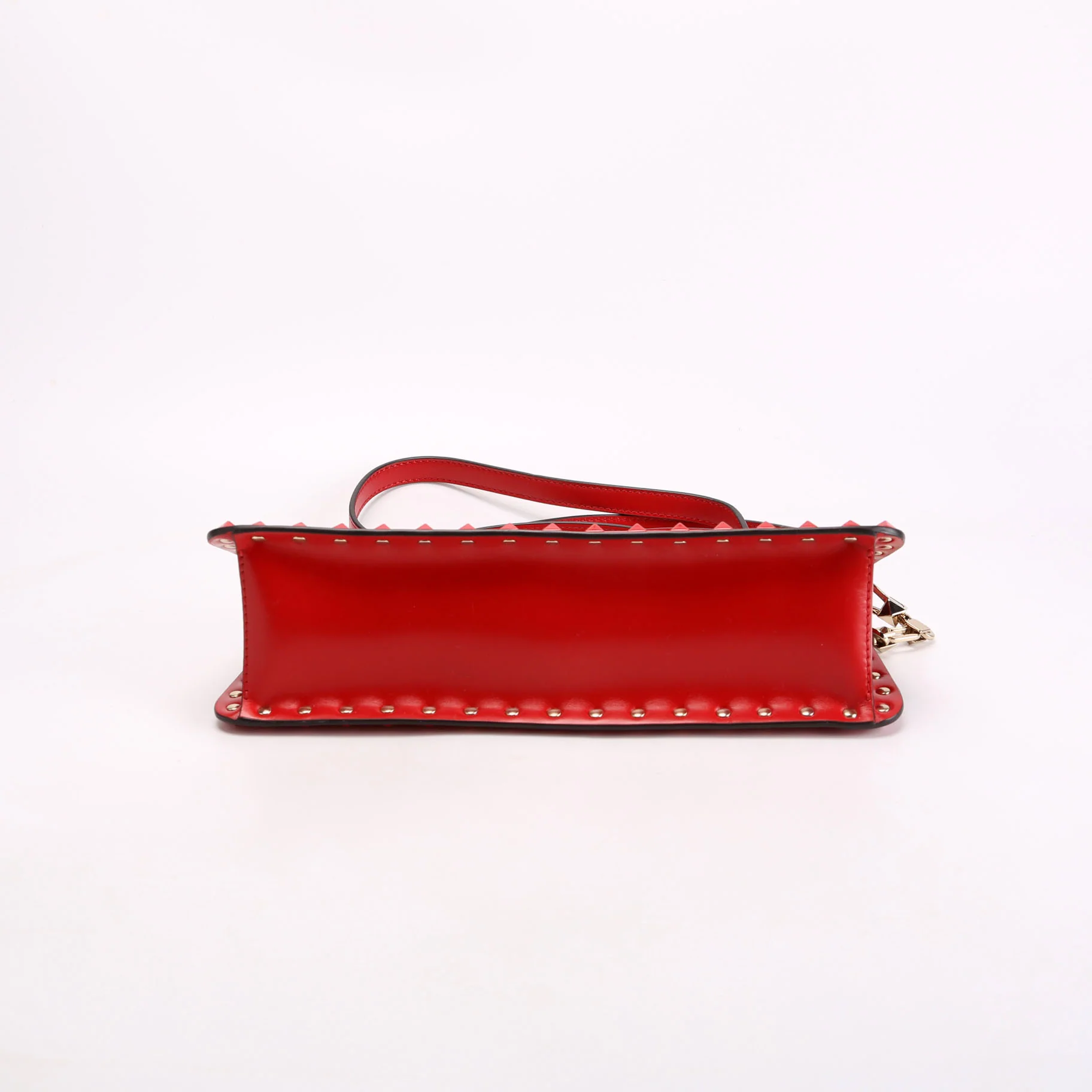Rockstud Top Handle Clutch Red - Image 3