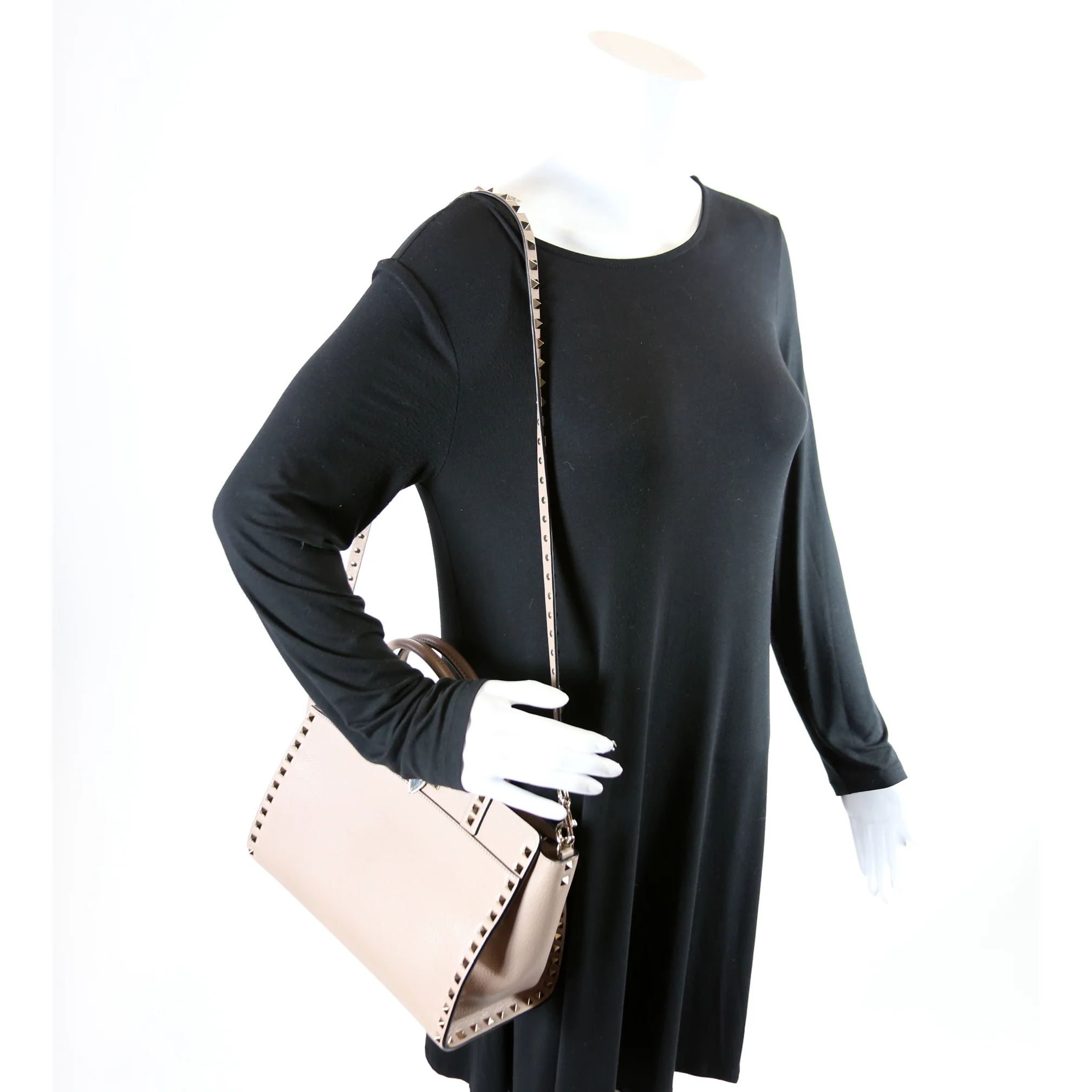 Rockstud Top Handle Tote Pink - Image 10