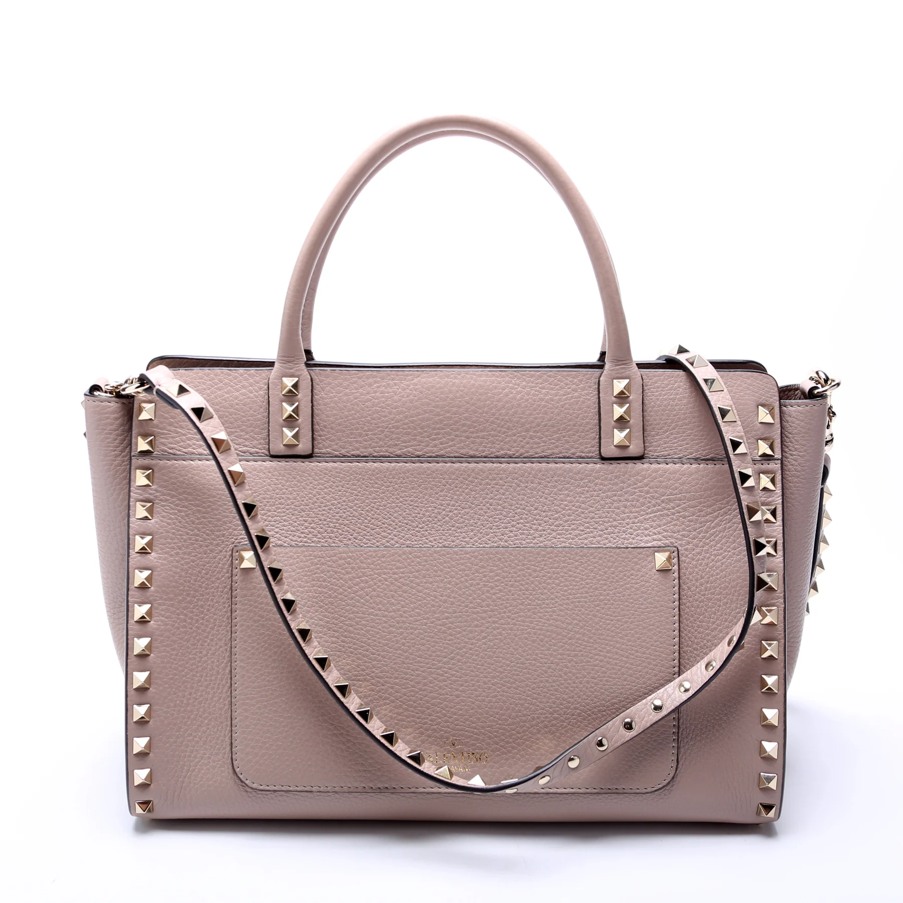 Rockstud Top Handle Tote Pink - Image 3