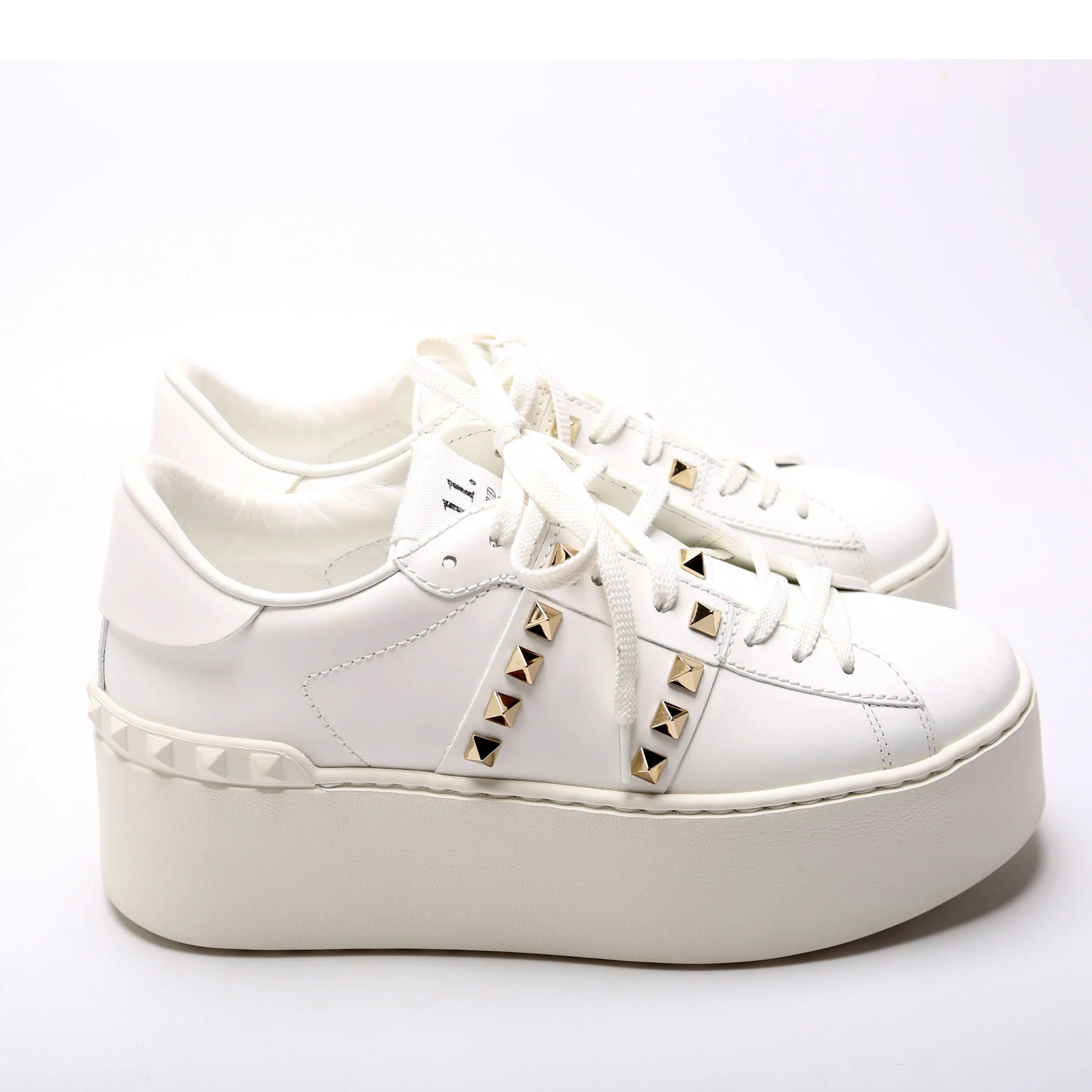 Rockstud Untitled Platform Sneakers Size 37 White - Image 3