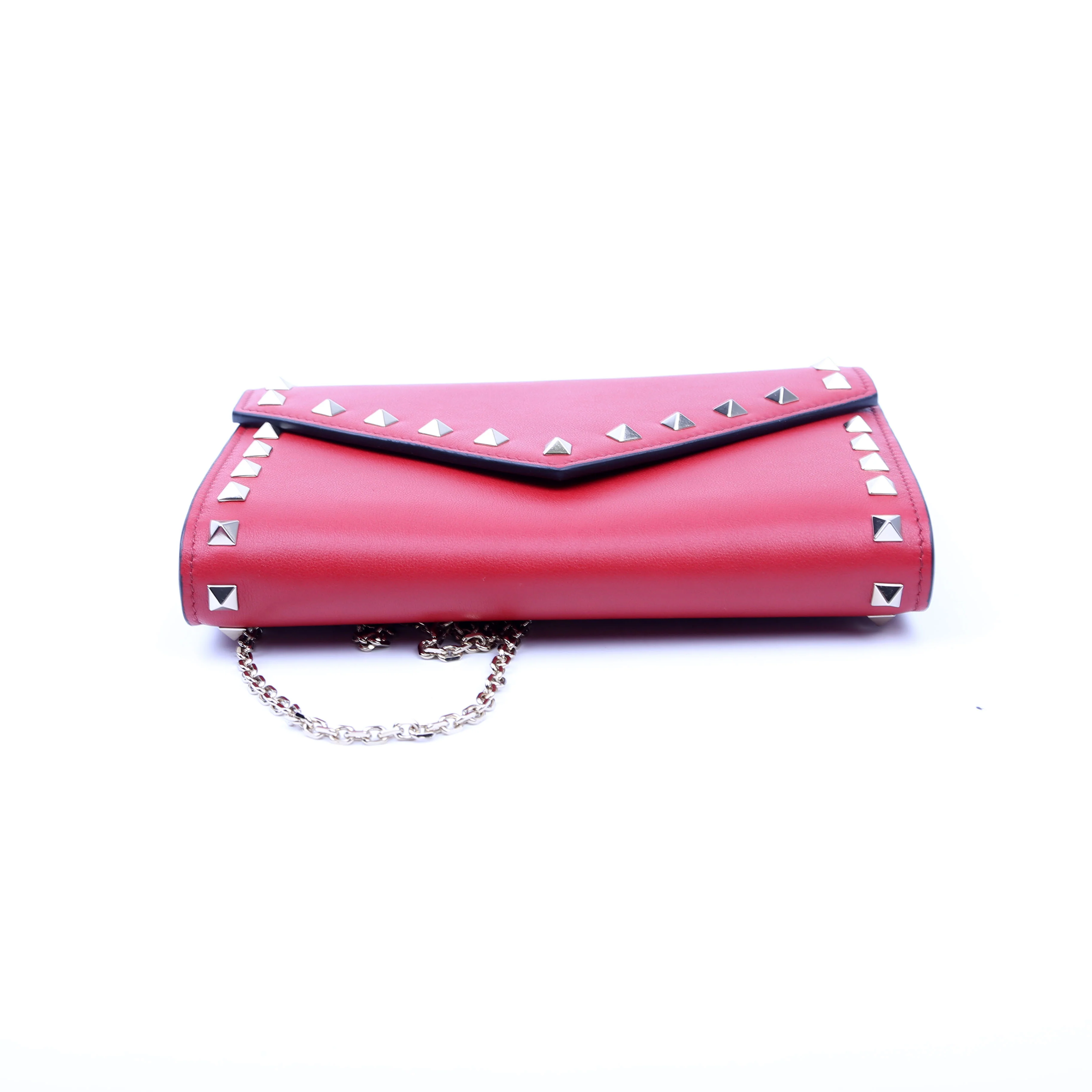 Rockstud Wallet on Chain Red - Image 5