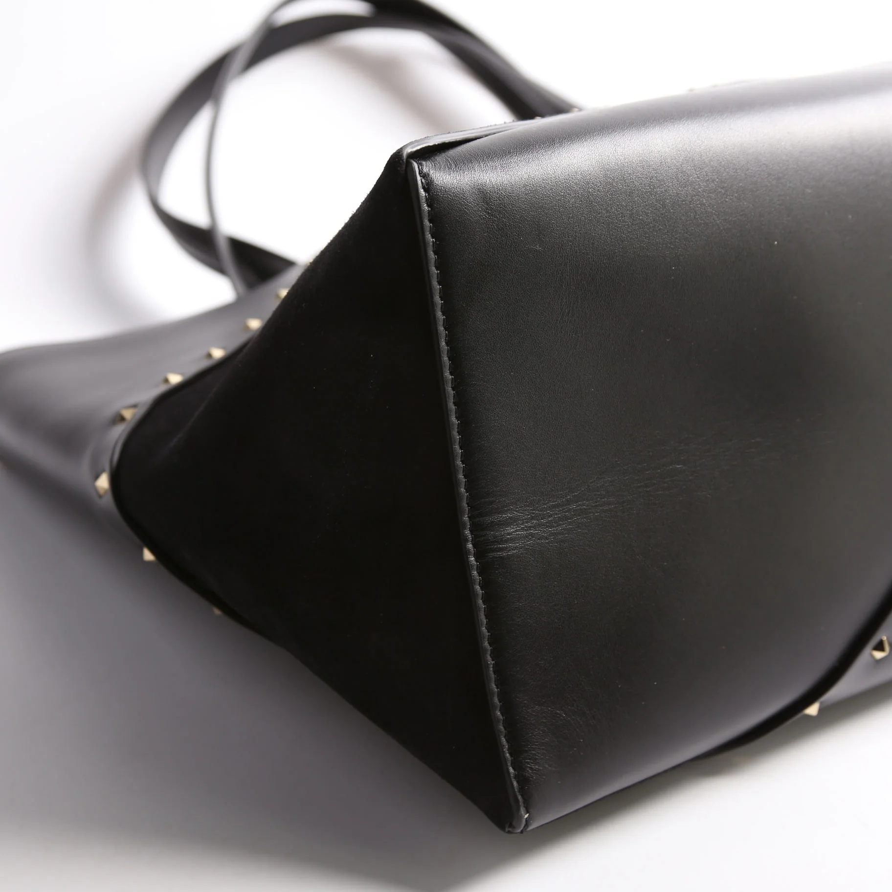 Rockstud Wispy Tote Suede/Leather Black - Image 4