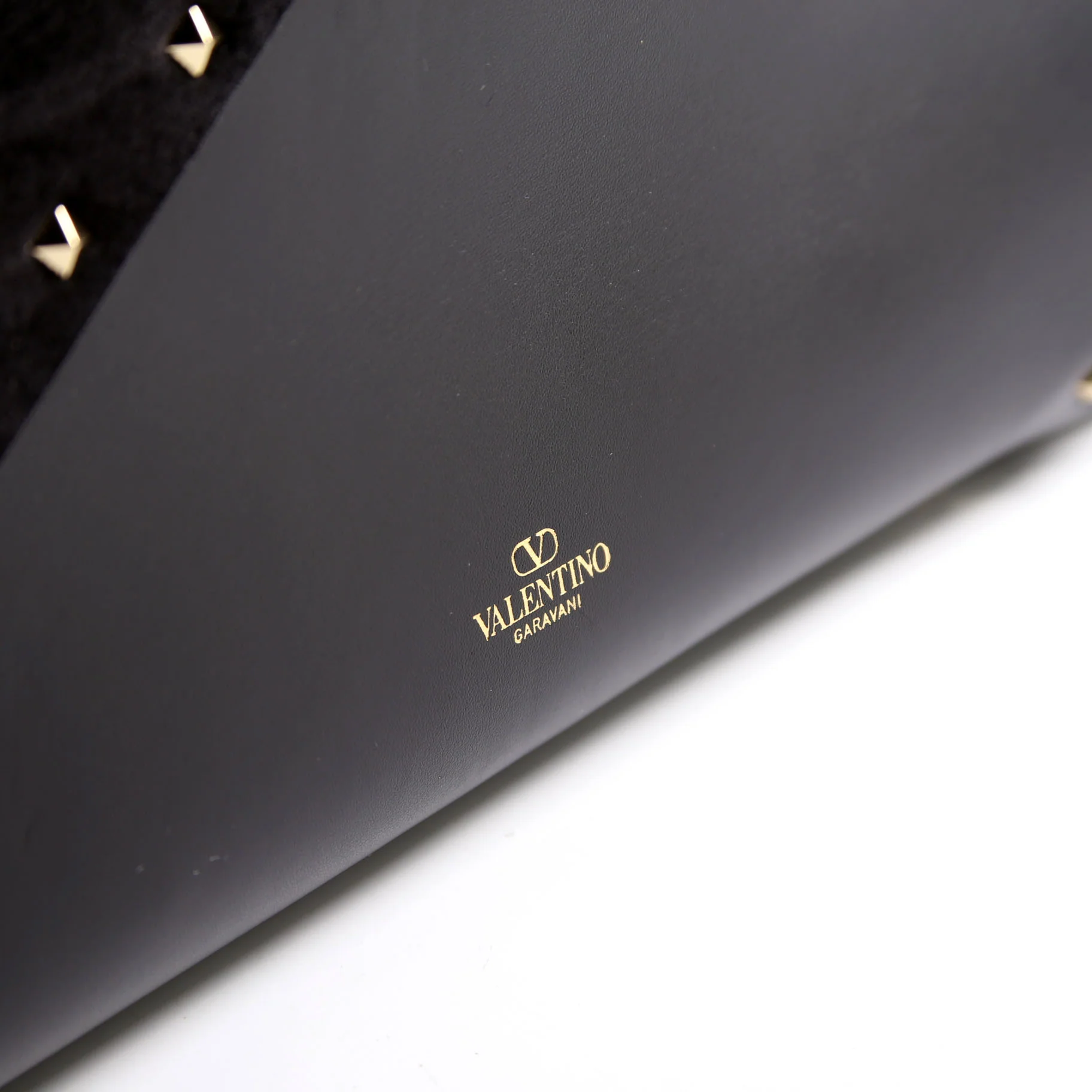 Rockstud Wispy Tote Suede/Leather Black - Image 6