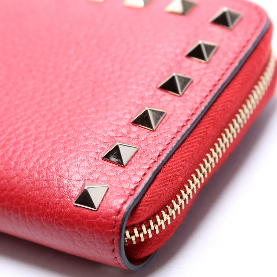 Rockstud Zip Around Wallet Red - Image 6