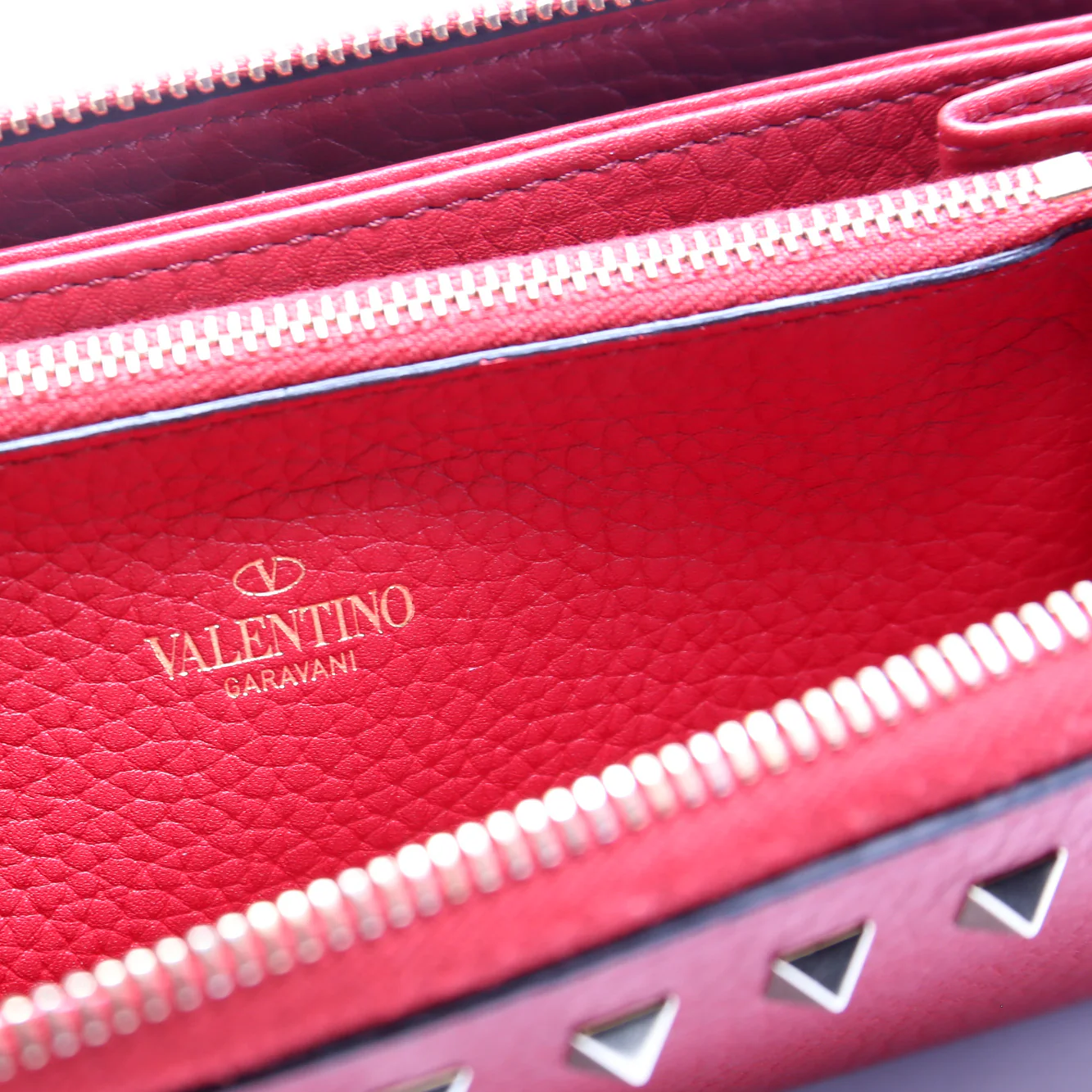 Rockstud Zip Around Wallet Red - Image 8