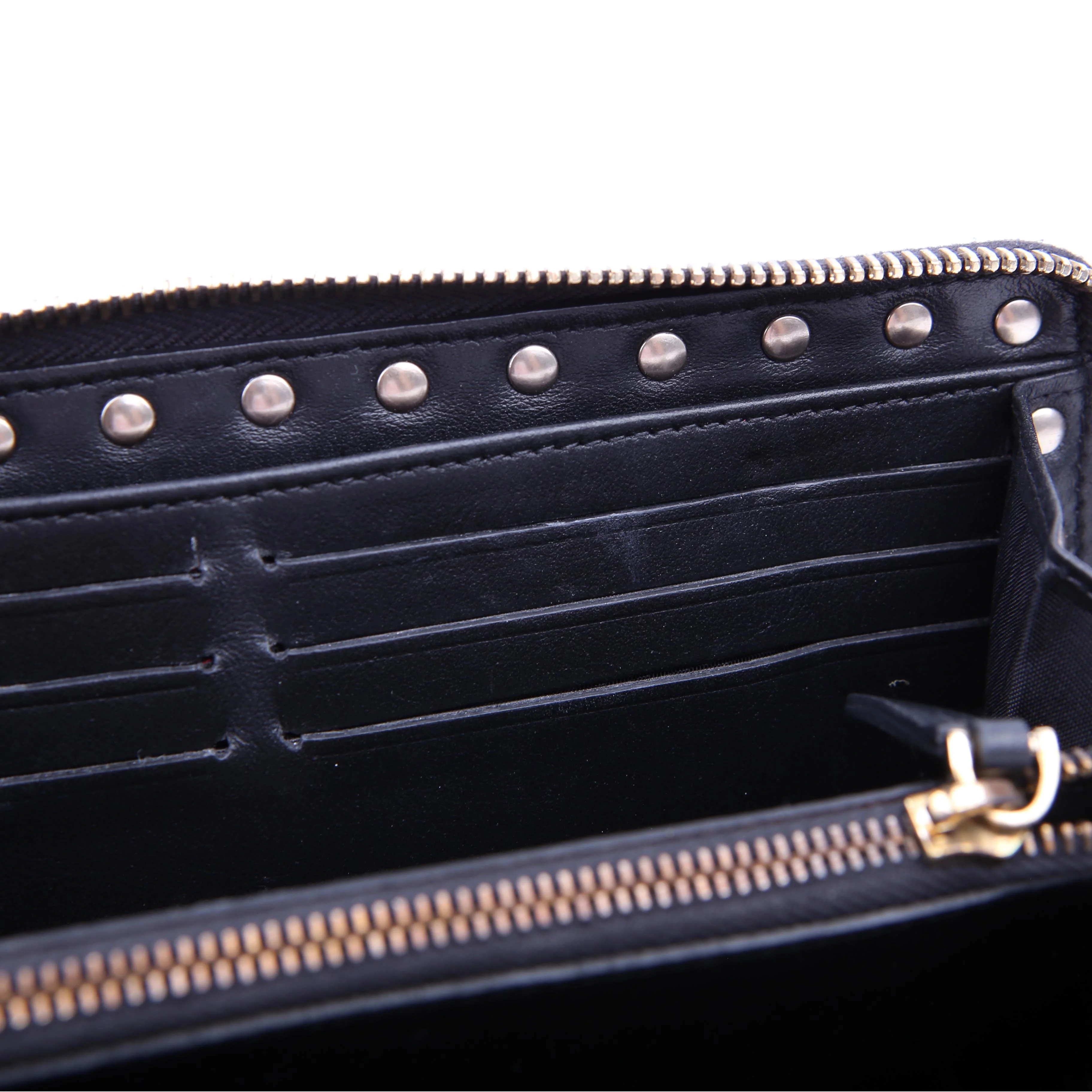 Rockstud Zip Around Wallet White/Black - Image 8