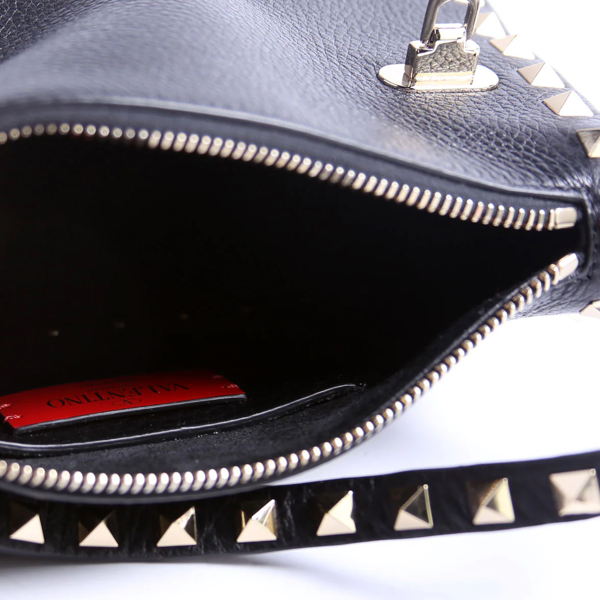 Rockstud Zip-Up Bag Black - Image 16