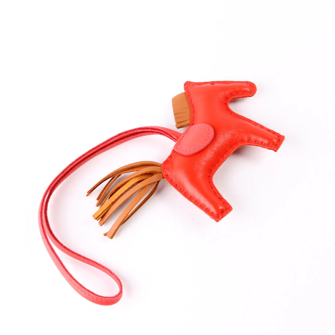 Rodeo Horse Charm Lambskim TPM Red - Image 2