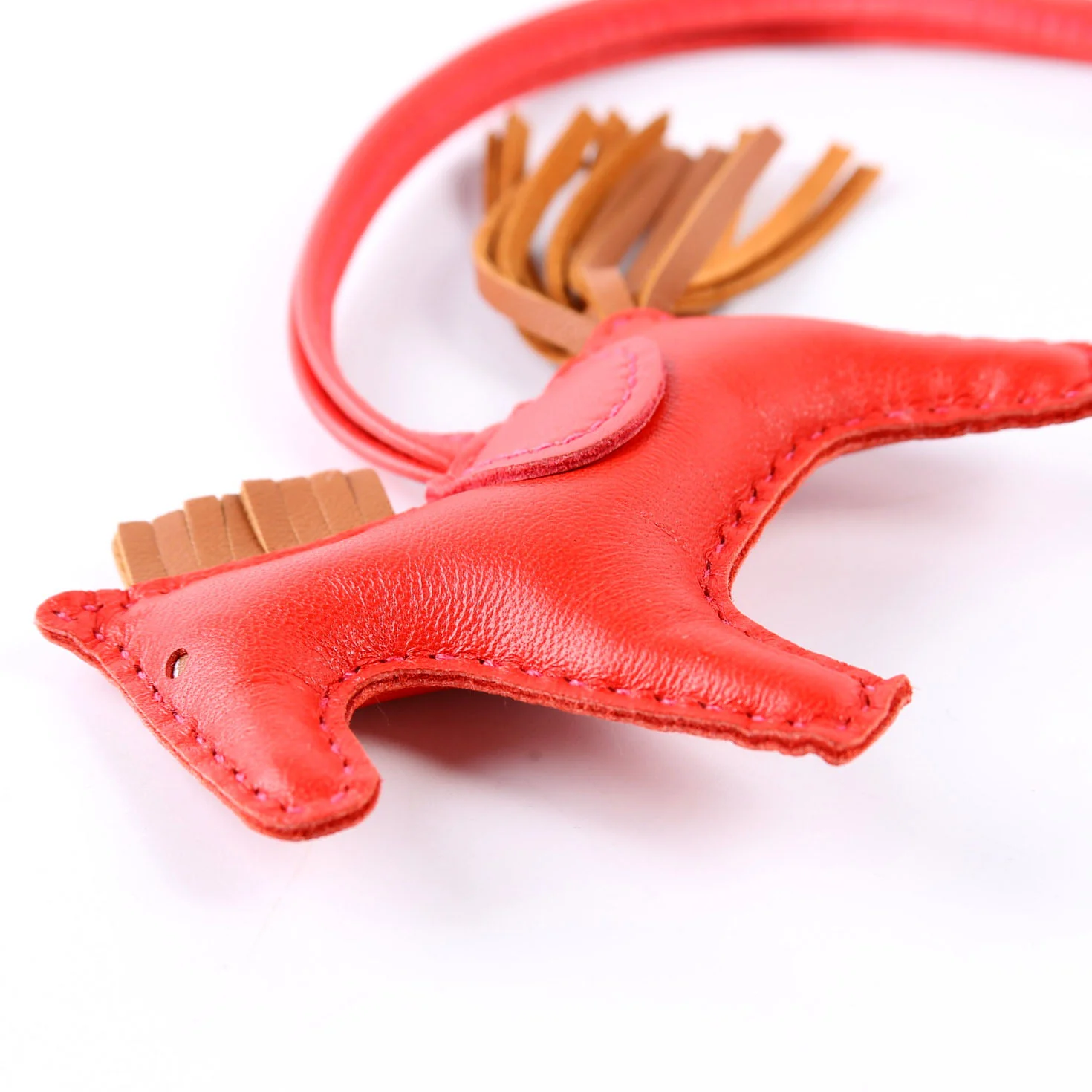 Rodeo Horse Charm Lambskim TPM Red - Image 3