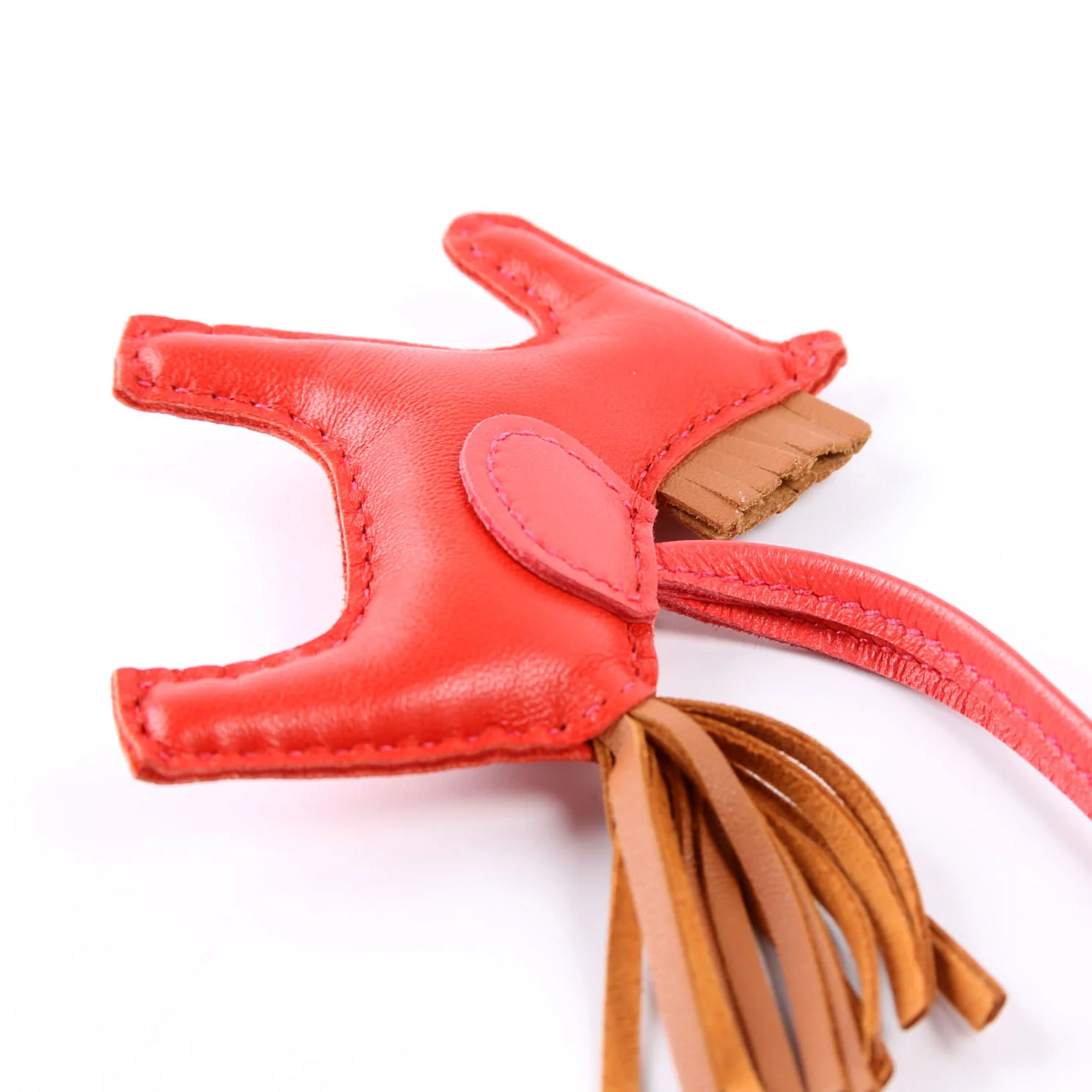 Rodeo Horse Charm Lambskim TPM Red - Image 4