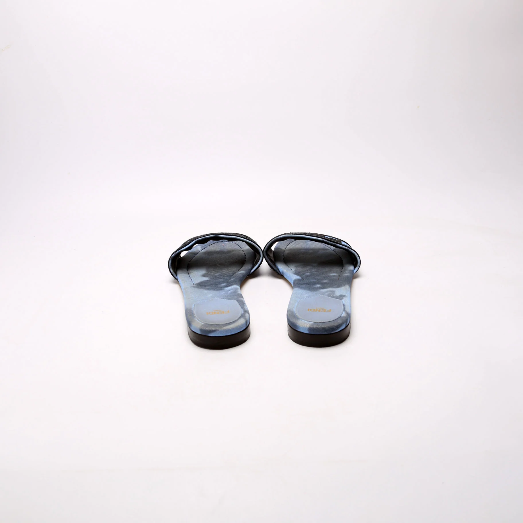 Roma Floral Logo Canvas Slides Size 40 Blue/Black - Image 4