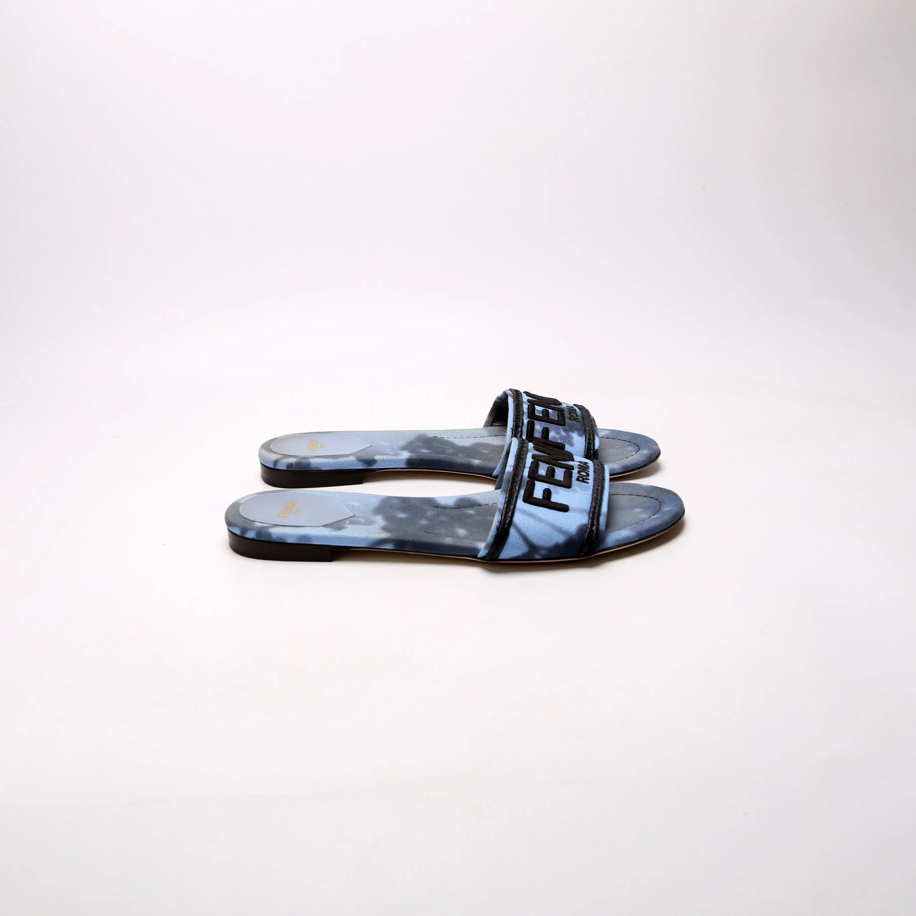 Roma Floral Logo Canvas Slides Size 40 Blue/Black - Image 5