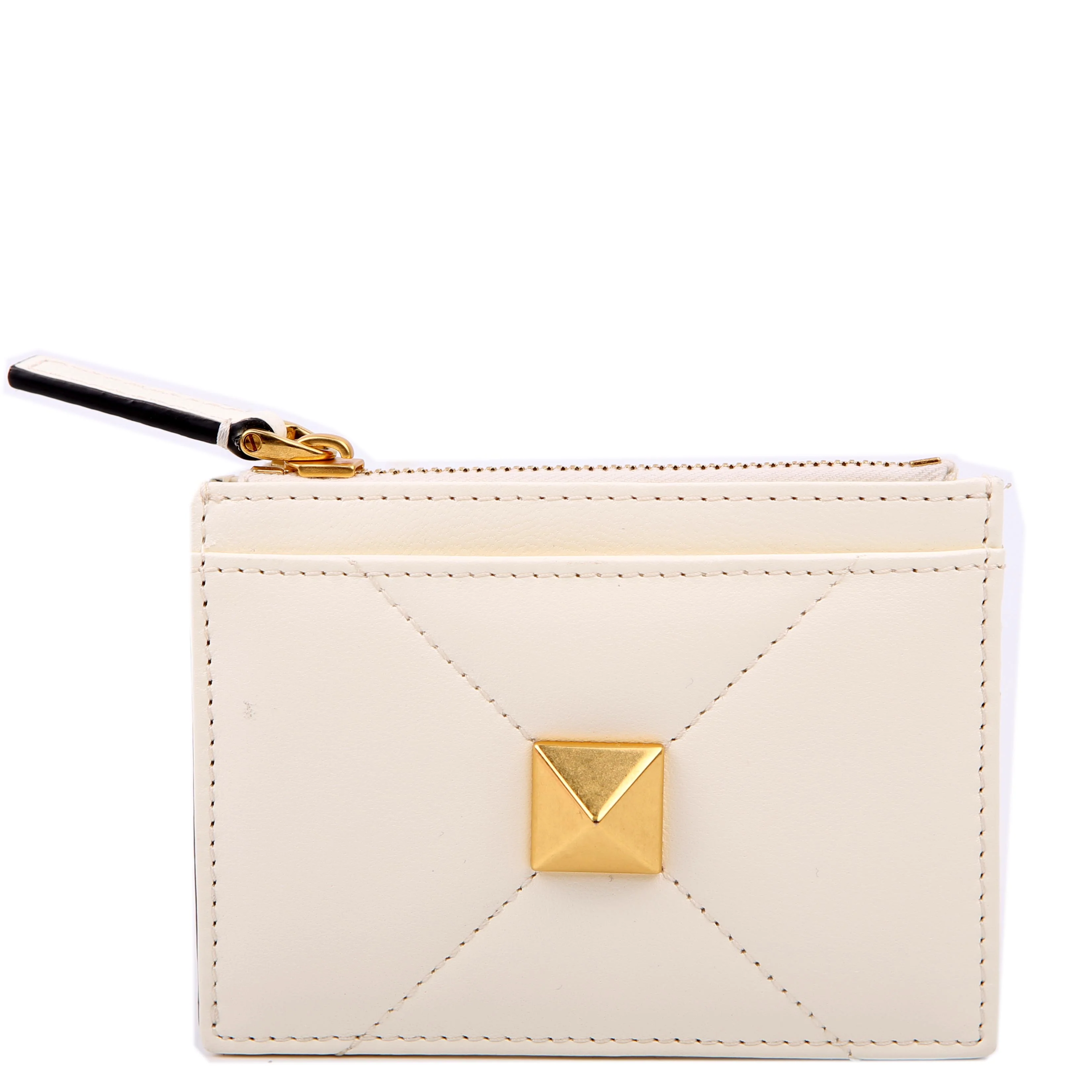 Roman Stud Coin/Card Case White