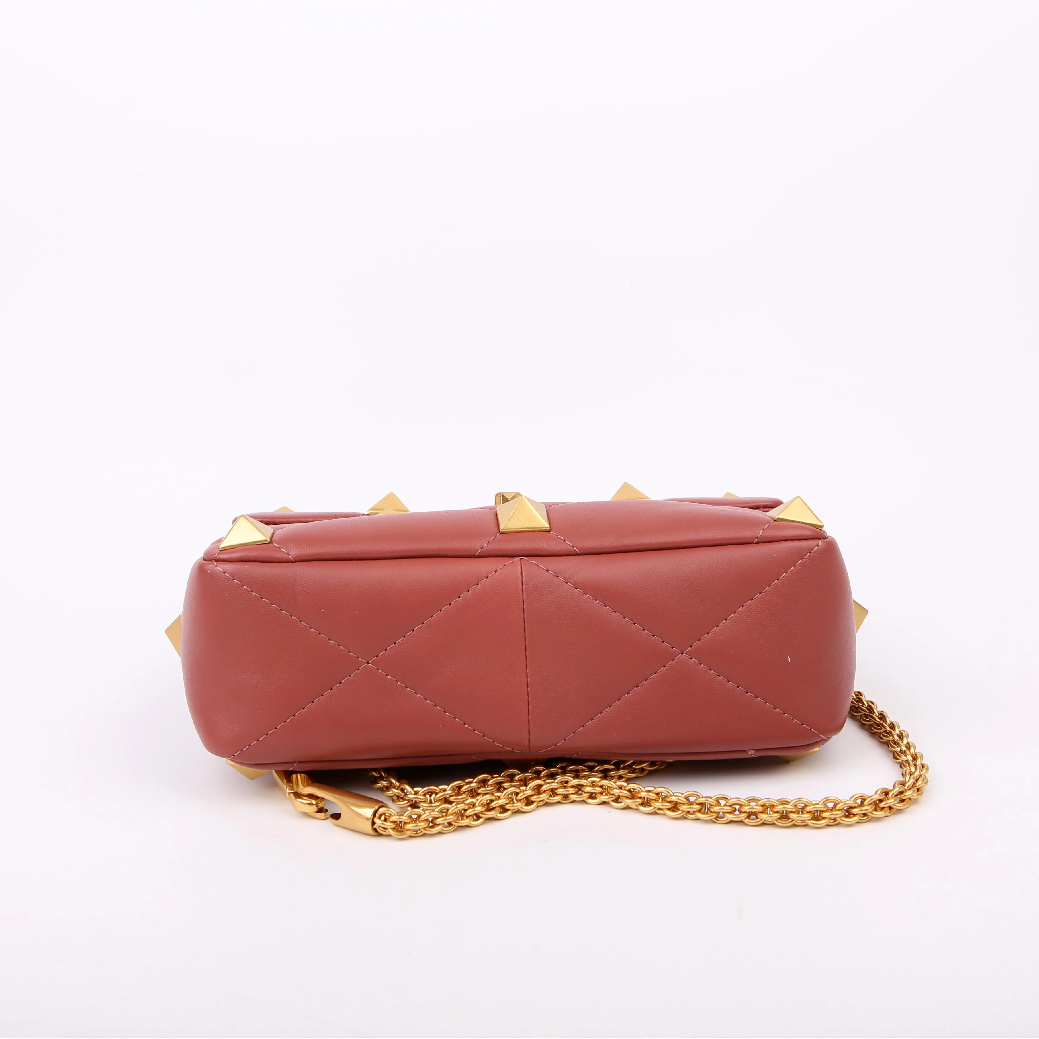 Roman Stud Medium Shoulder Bag Pink - Image 4
