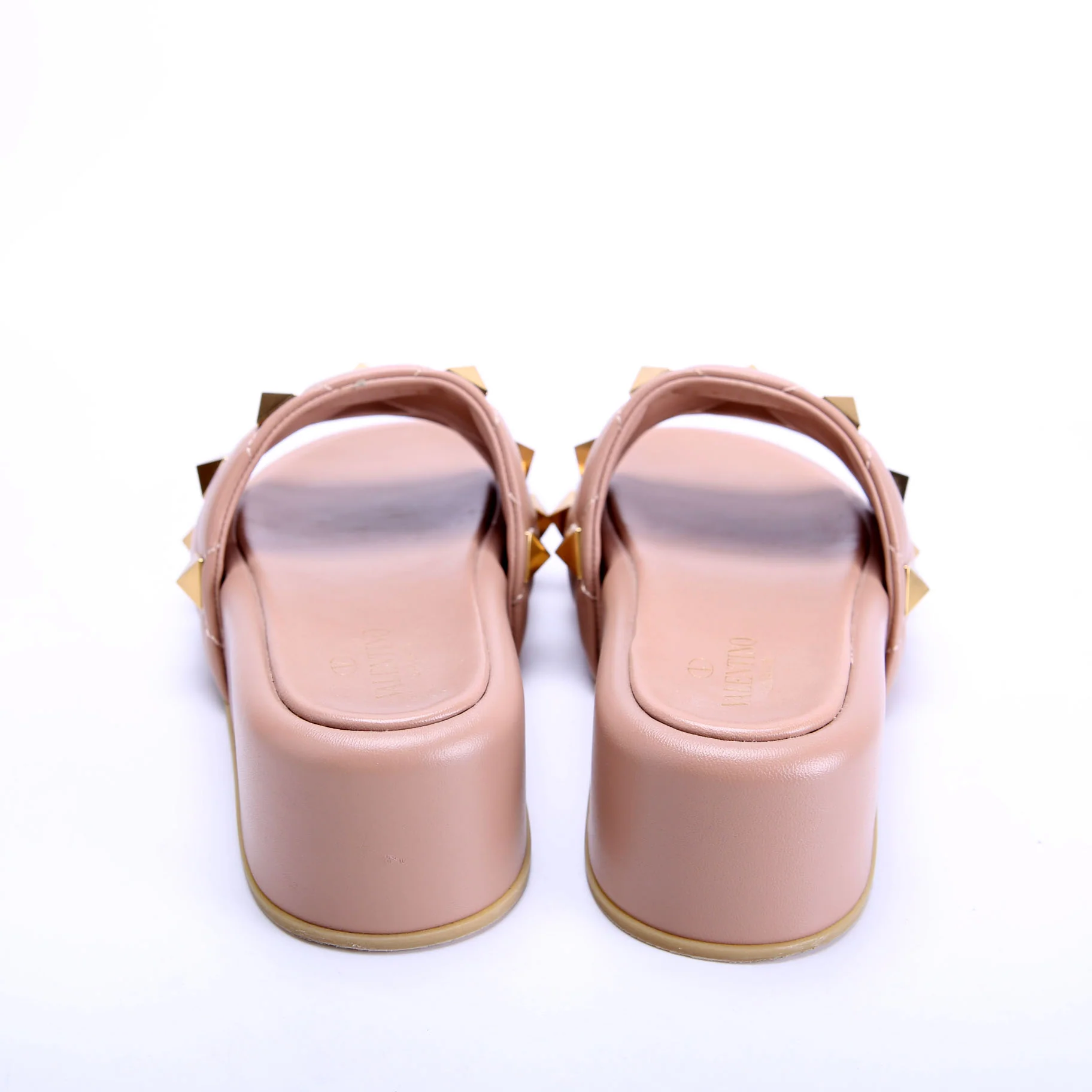 Roman Stud Platform Slides Size 37 Nude - Image 4