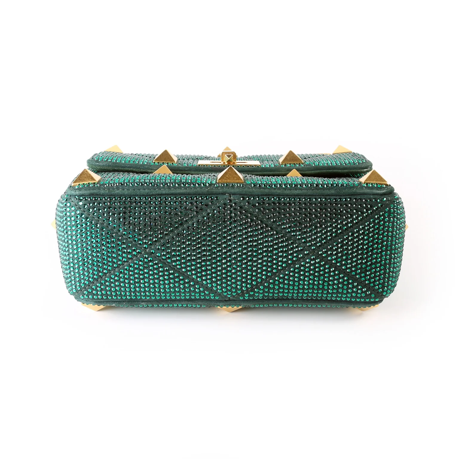 Roman Stud Rhinestone Medium Shoulder Bag - Image 5