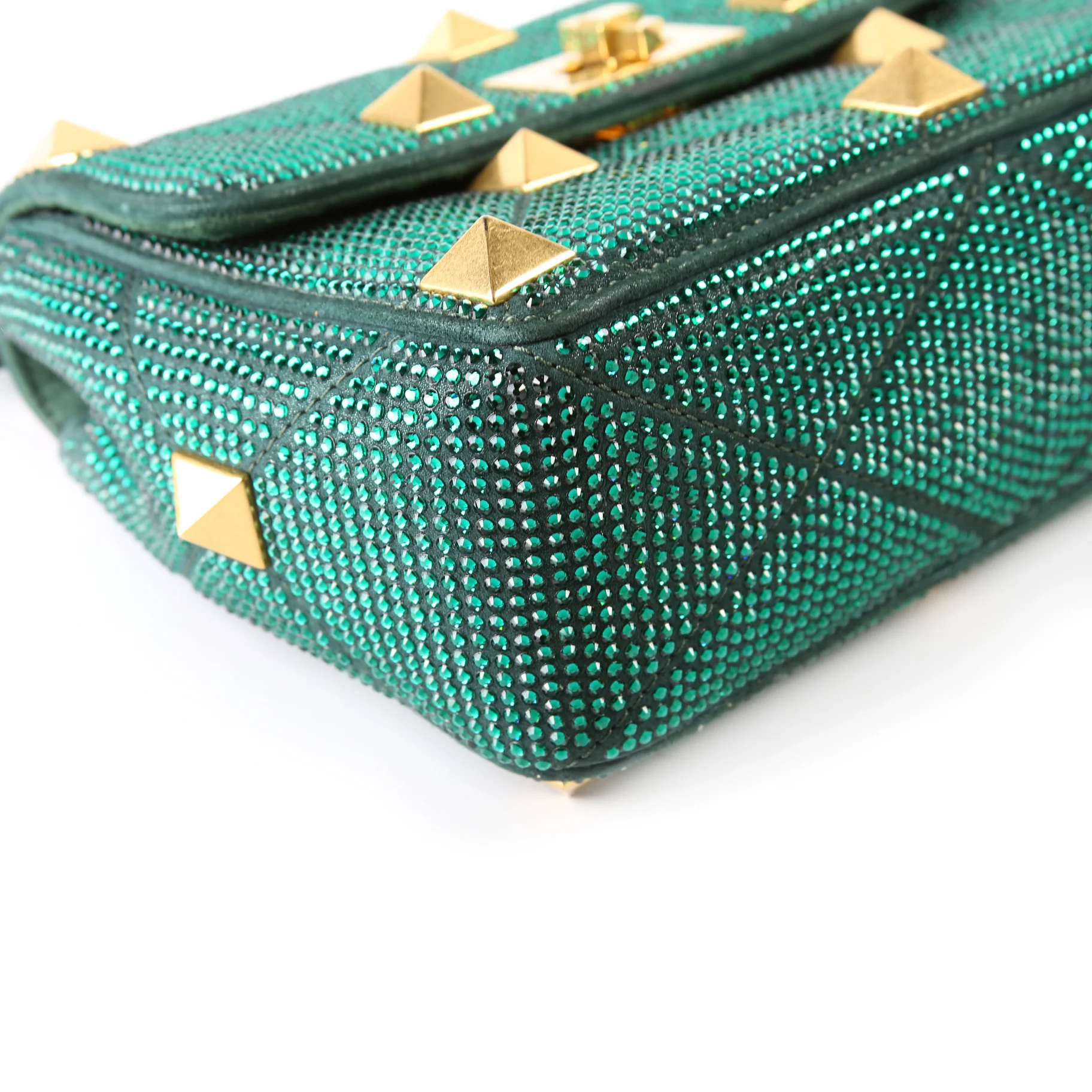 Roman Stud Rhinestone Medium Shoulder Bag - Image 6