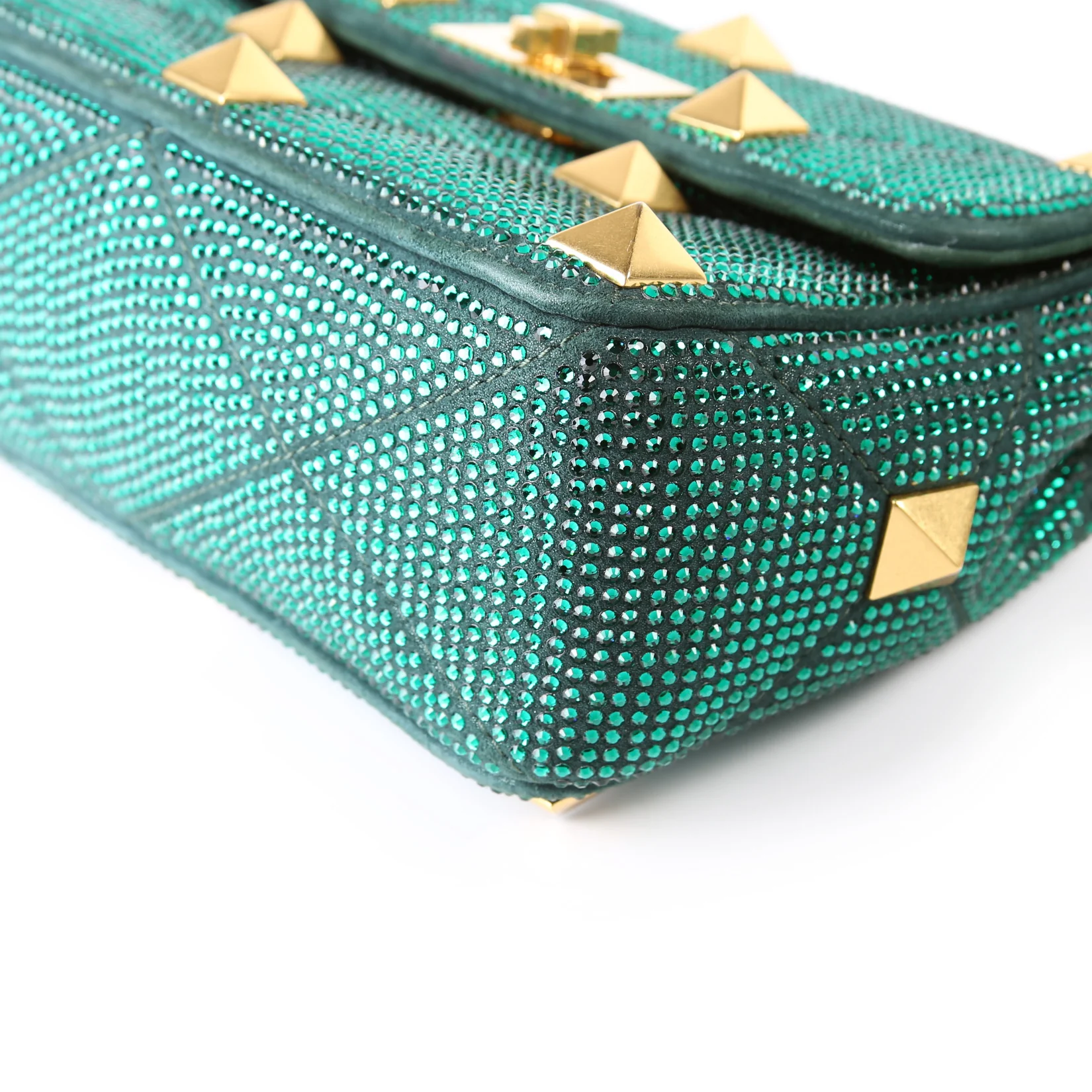 Roman Stud Rhinestone Medium Shoulder Bag - Image 7