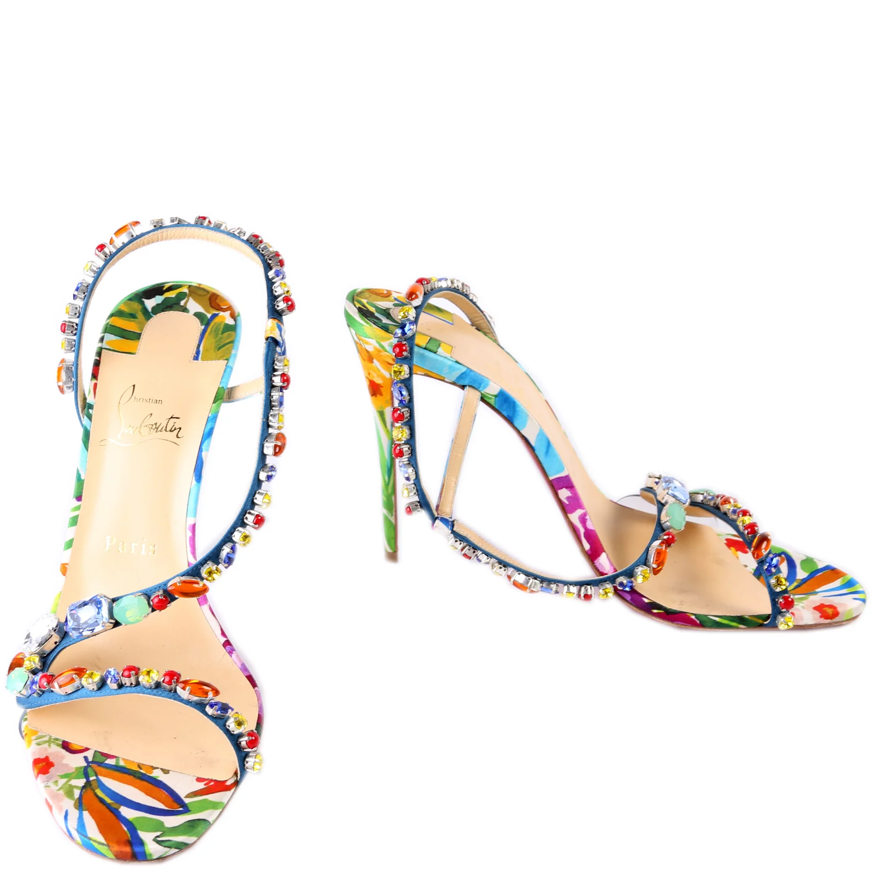 Rosapetra 100MM Jeweled Sandals Size 41
