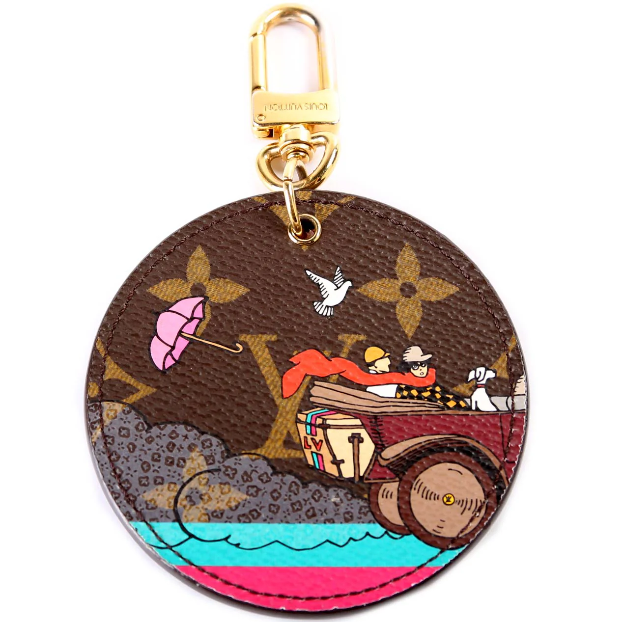 Round Bag Charm Evasion Monogram