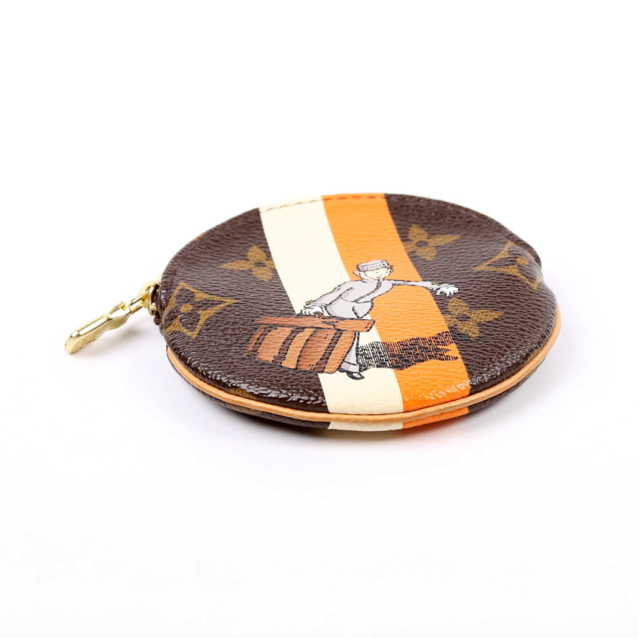 Round Coin Purse Groom Bellhop Monogram - Image 5