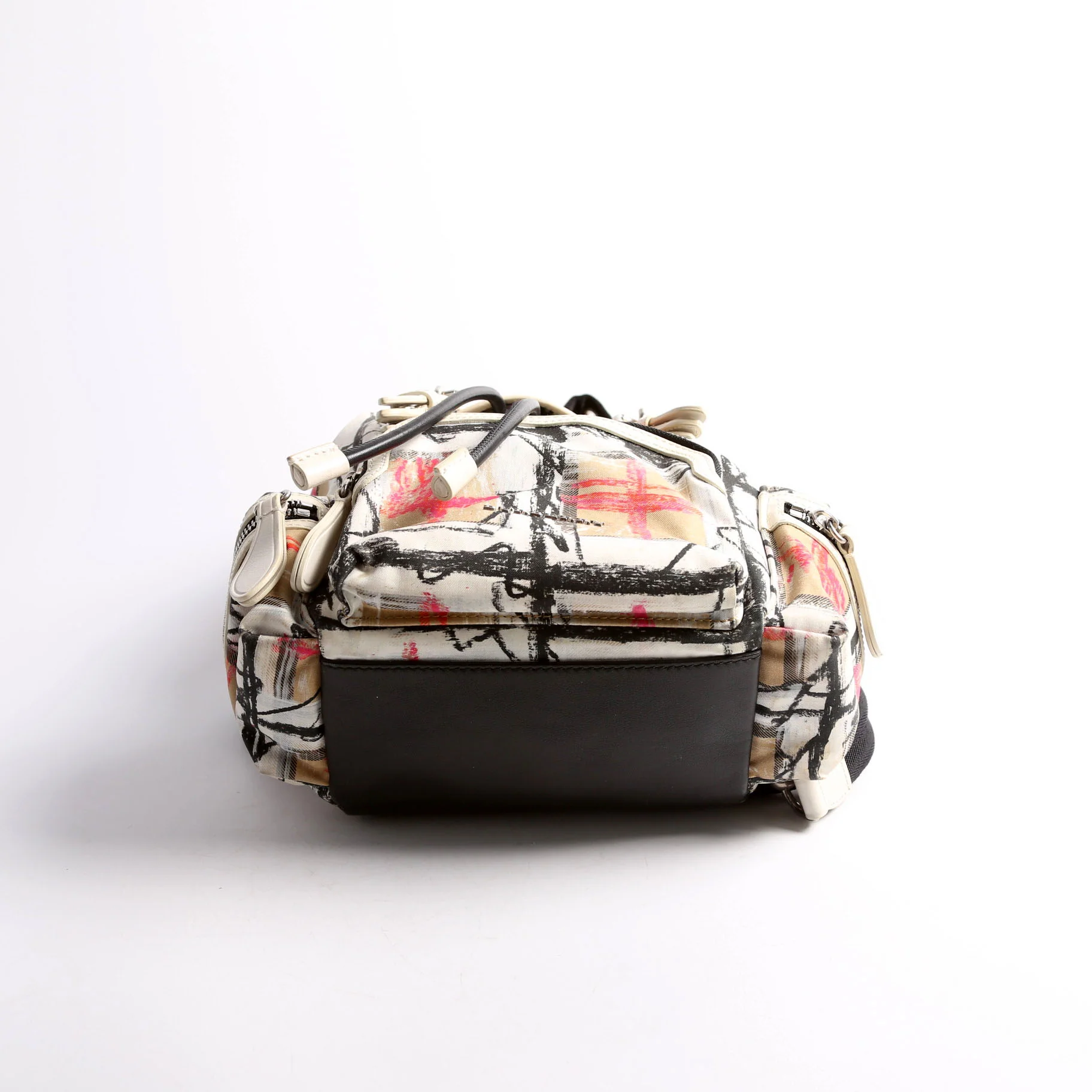 Rucksack scribble Check Nylon Small White/Multicolor - Image 3