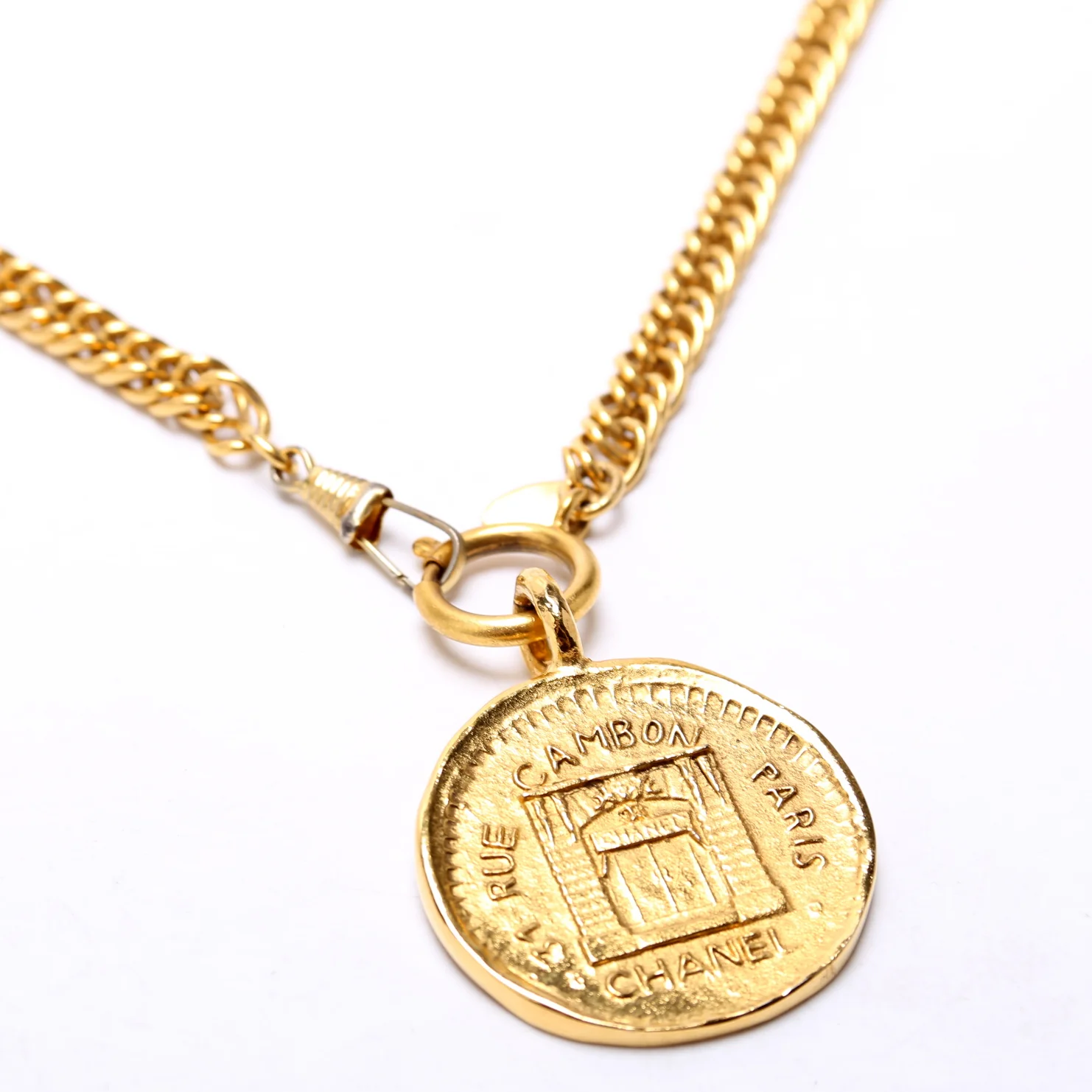 Rue Cambon Medallion Chain 80CM Vintage Belt Gold - Image 3