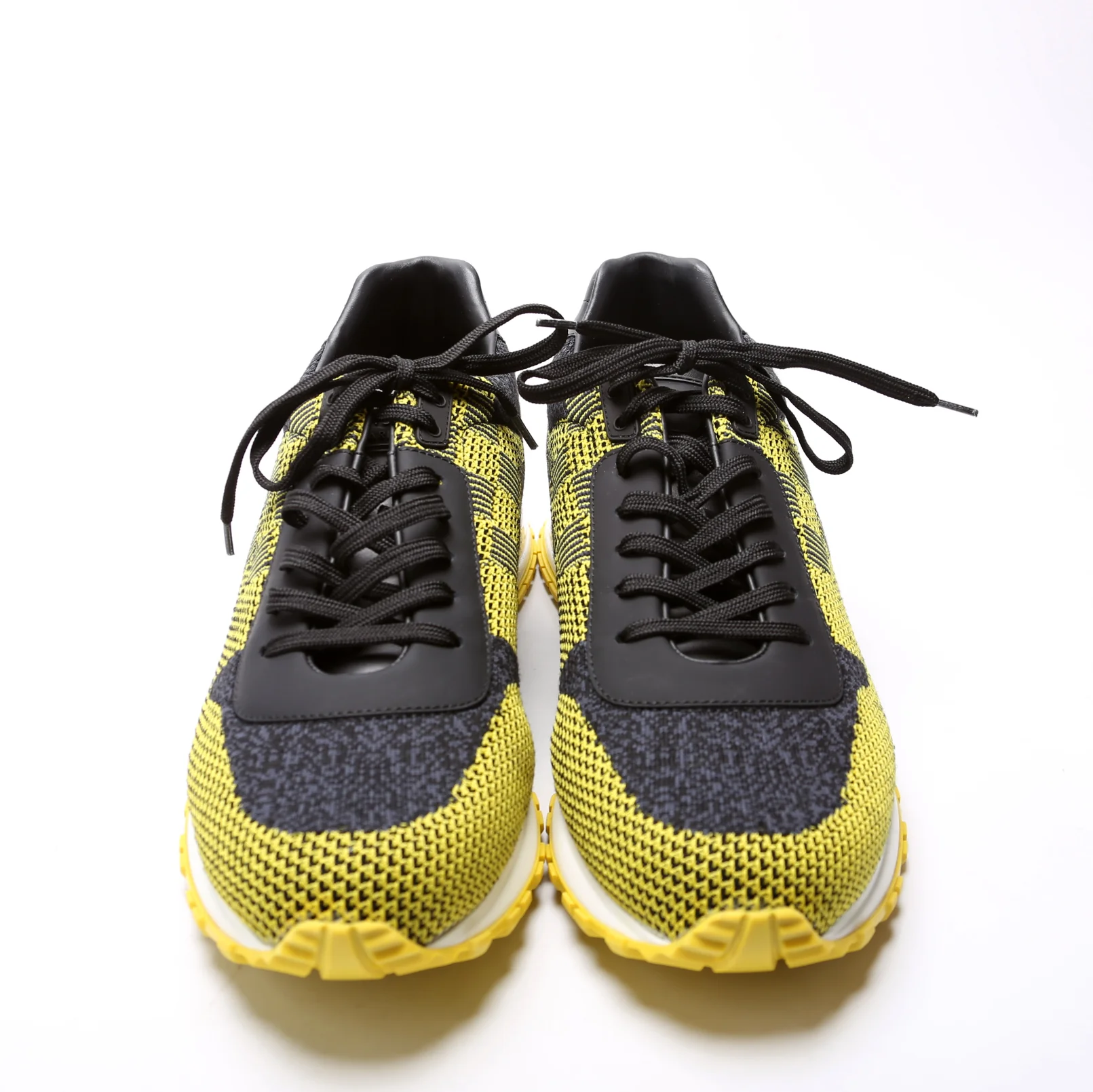 Run Away Damier Mesh Sneakers Mens Size 8.5 Yellow/Black - Image 2