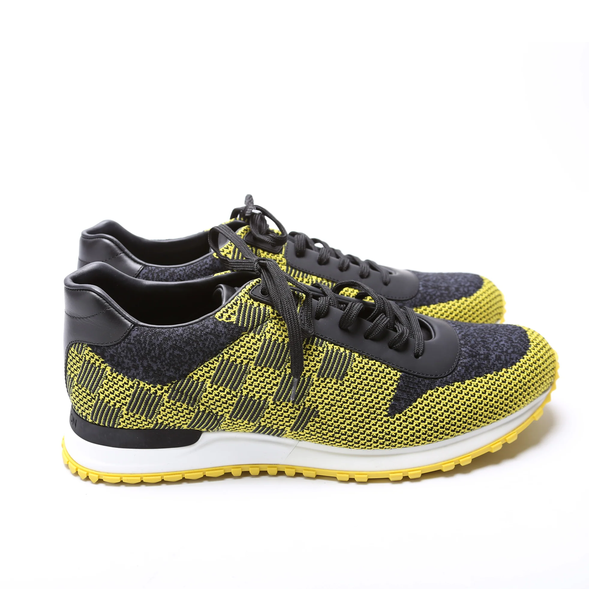 Run Away Damier Mesh Sneakers Mens Size 8.5 Yellow/Black - Image 3