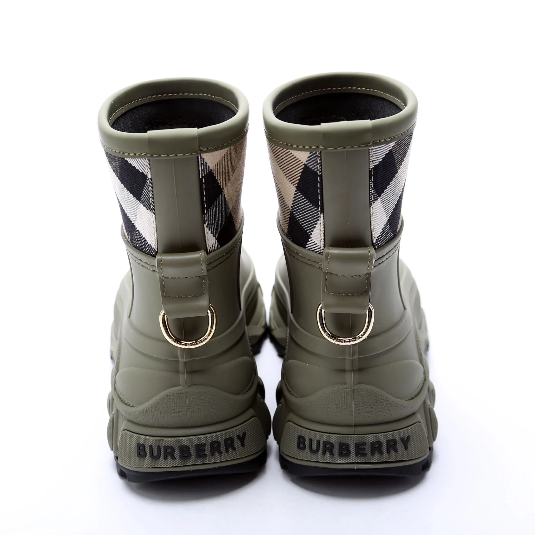 Ryan Check Rubber Rain Boots Size 38 - Image 4