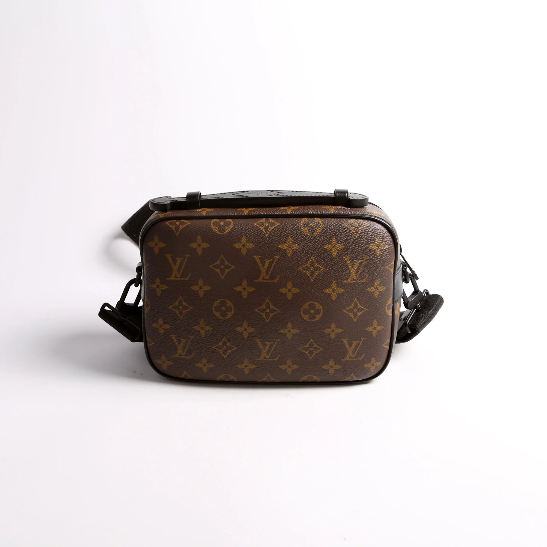 S Lock Messenger Bag Macassar Monogram Black - Image 2