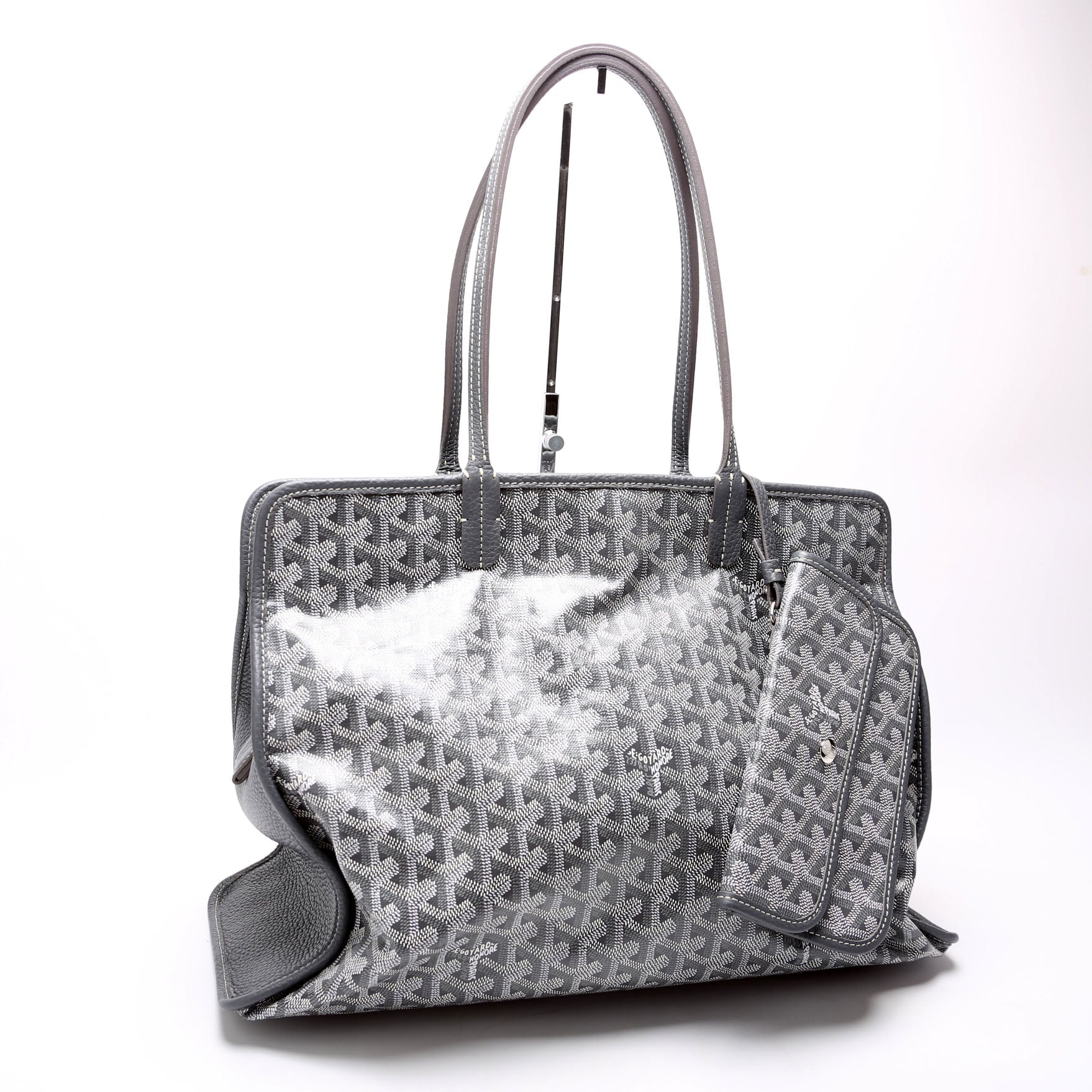 Sac Hardy PM W/Pouch Pet Carrier Goyardine Canvas Grey - Image 2