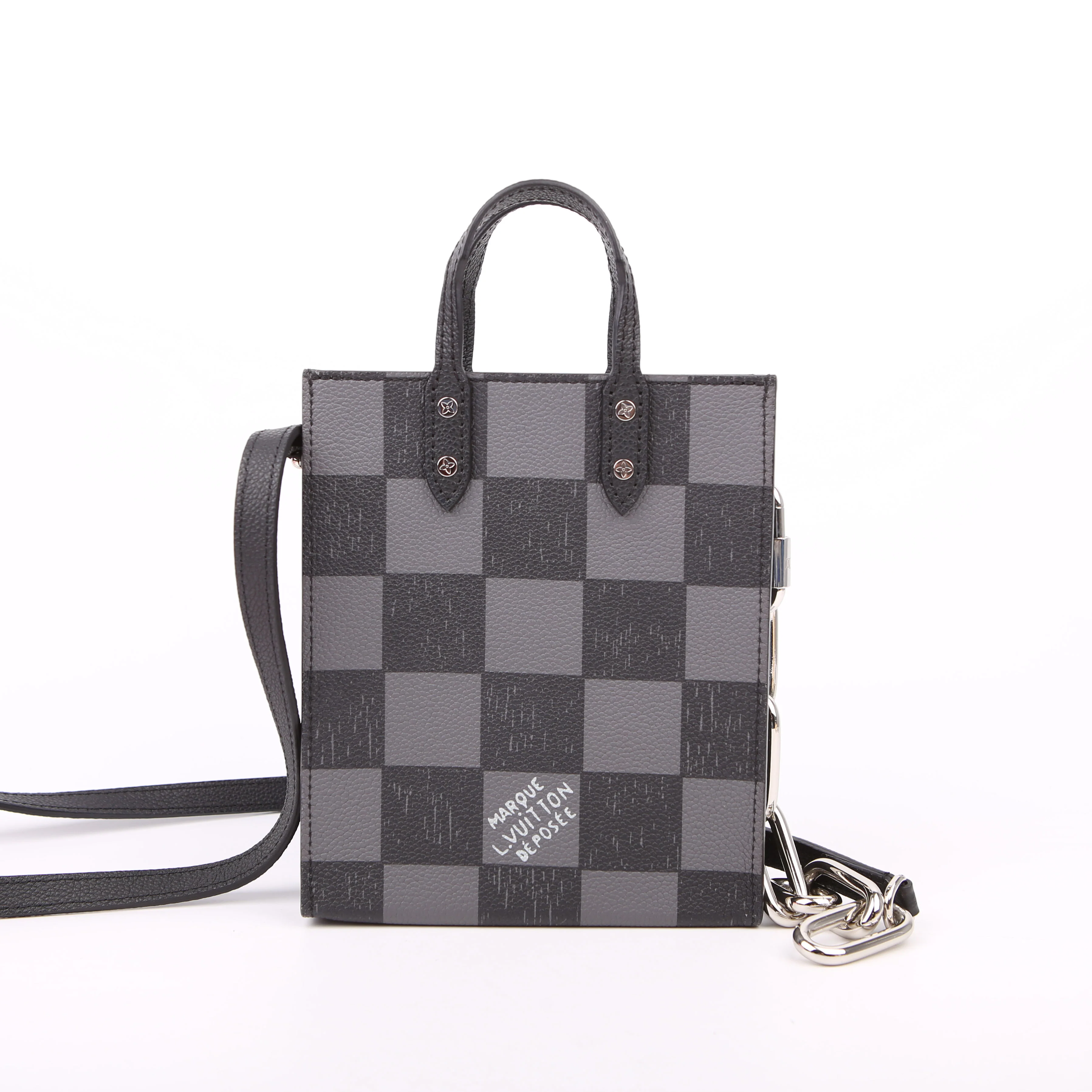 Sac Plat XS Abloh Checkers Black - Image 3