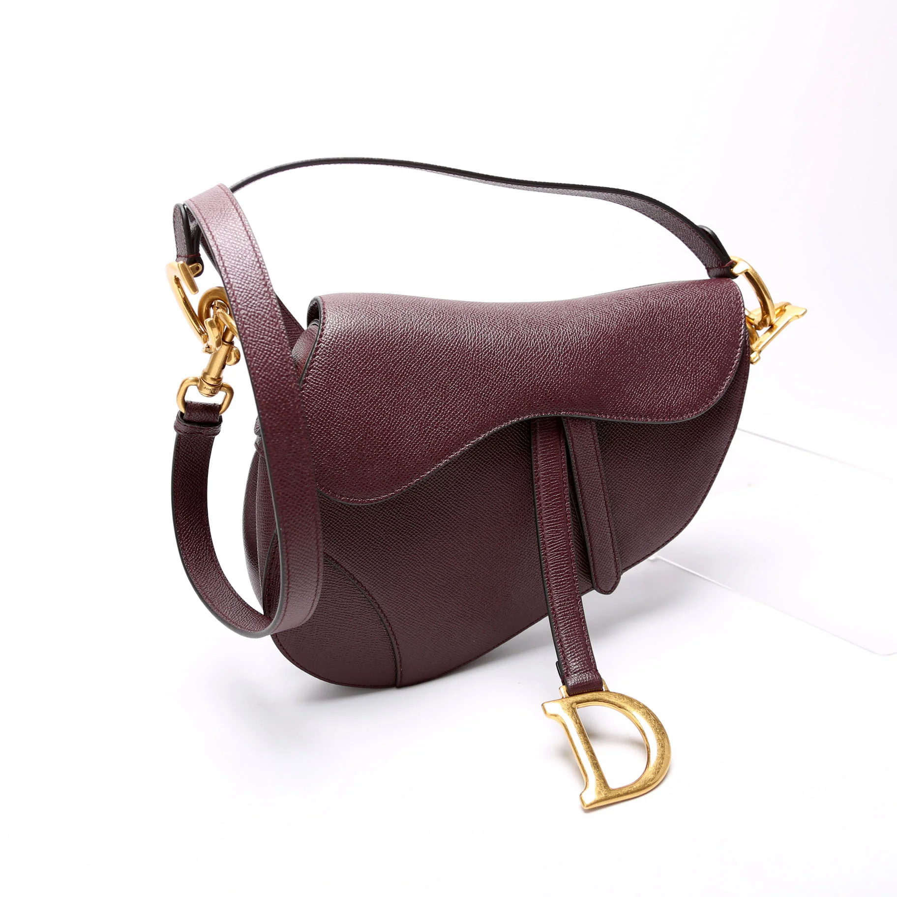 Saddle Bag Leather Plum - Image 2