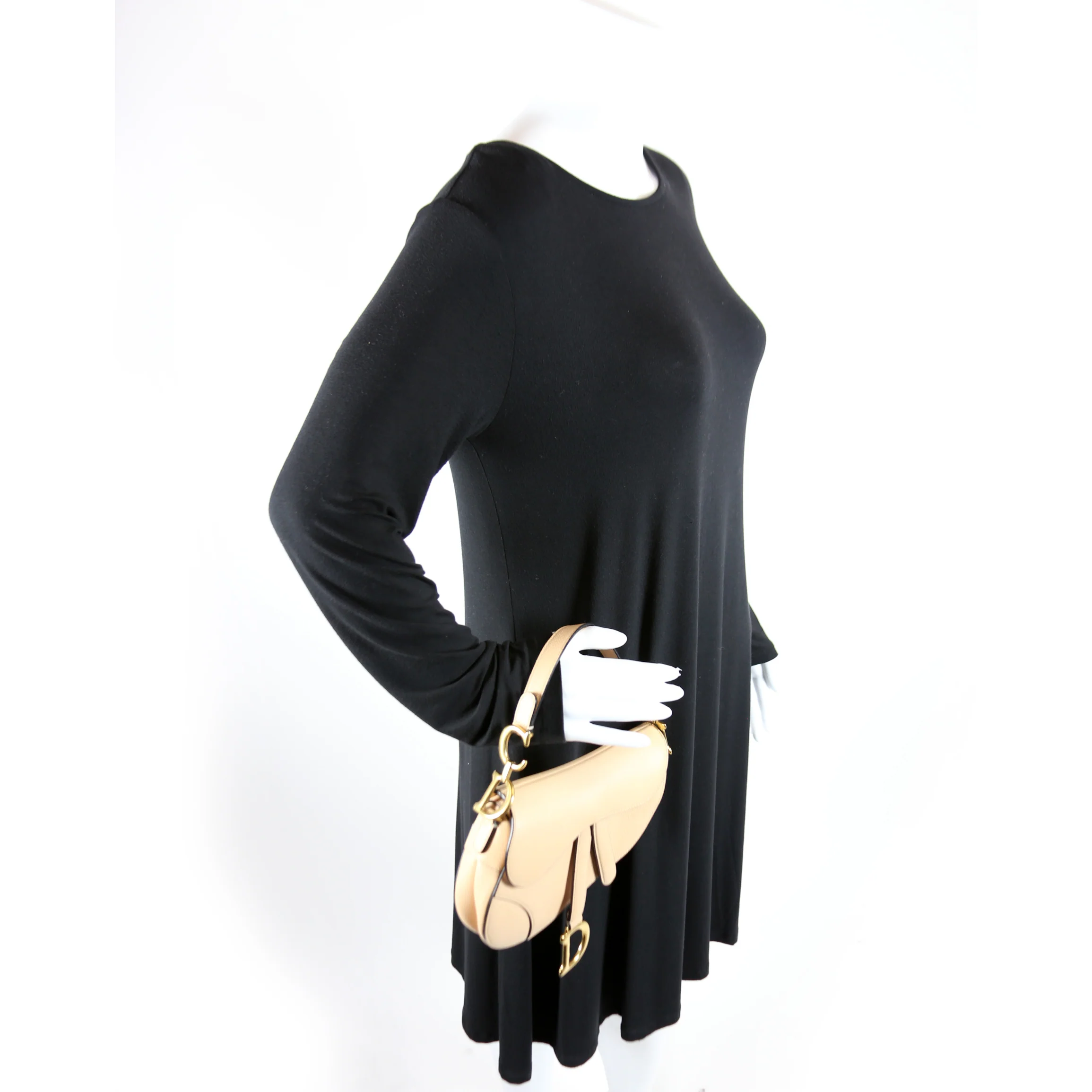 Saddle Bag Mini Leather Nude - Image 9