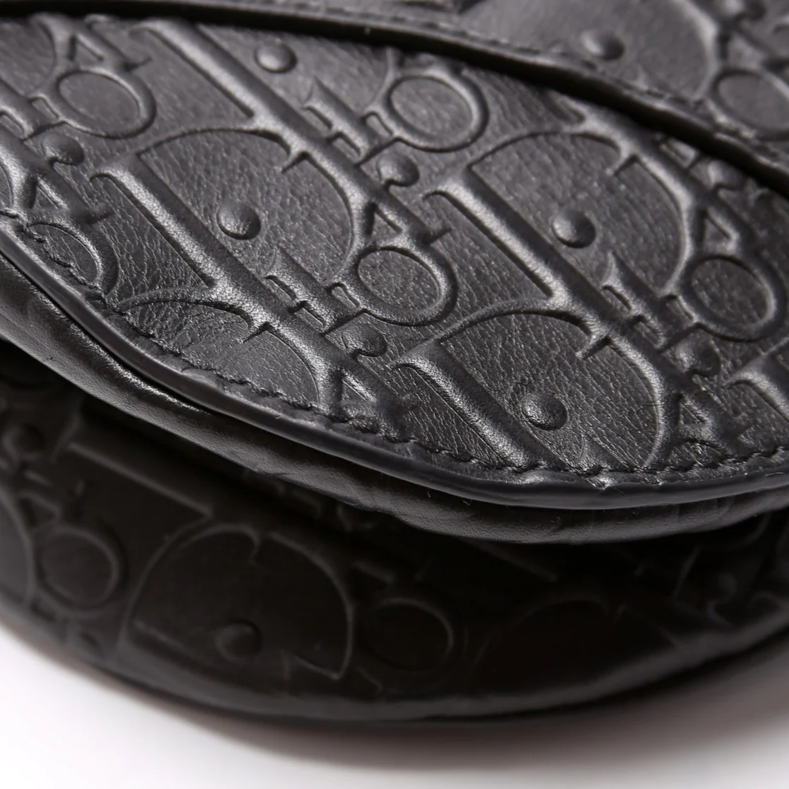 Saddle Bag Oblique Embossed Leather - Image 5