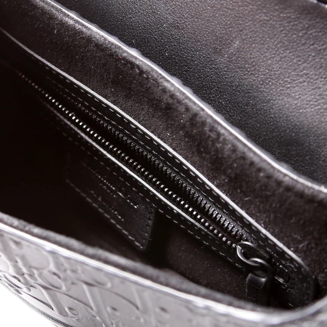 Saddle Bag Oblique Embossed Leather - Image 8