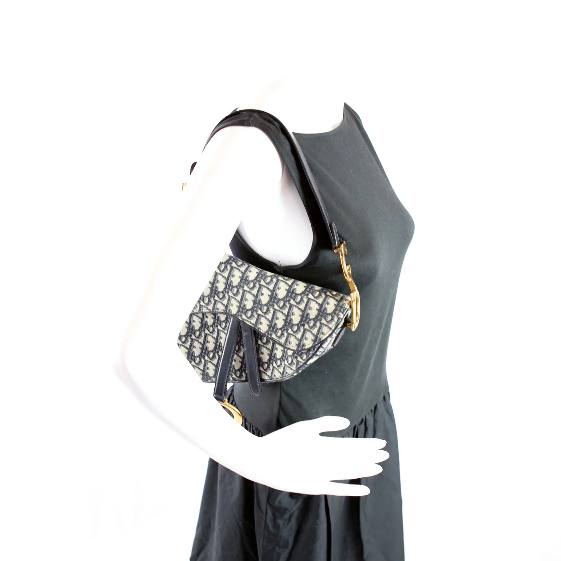 Saddle Bag Oblique Navy/Gold - Image 10
