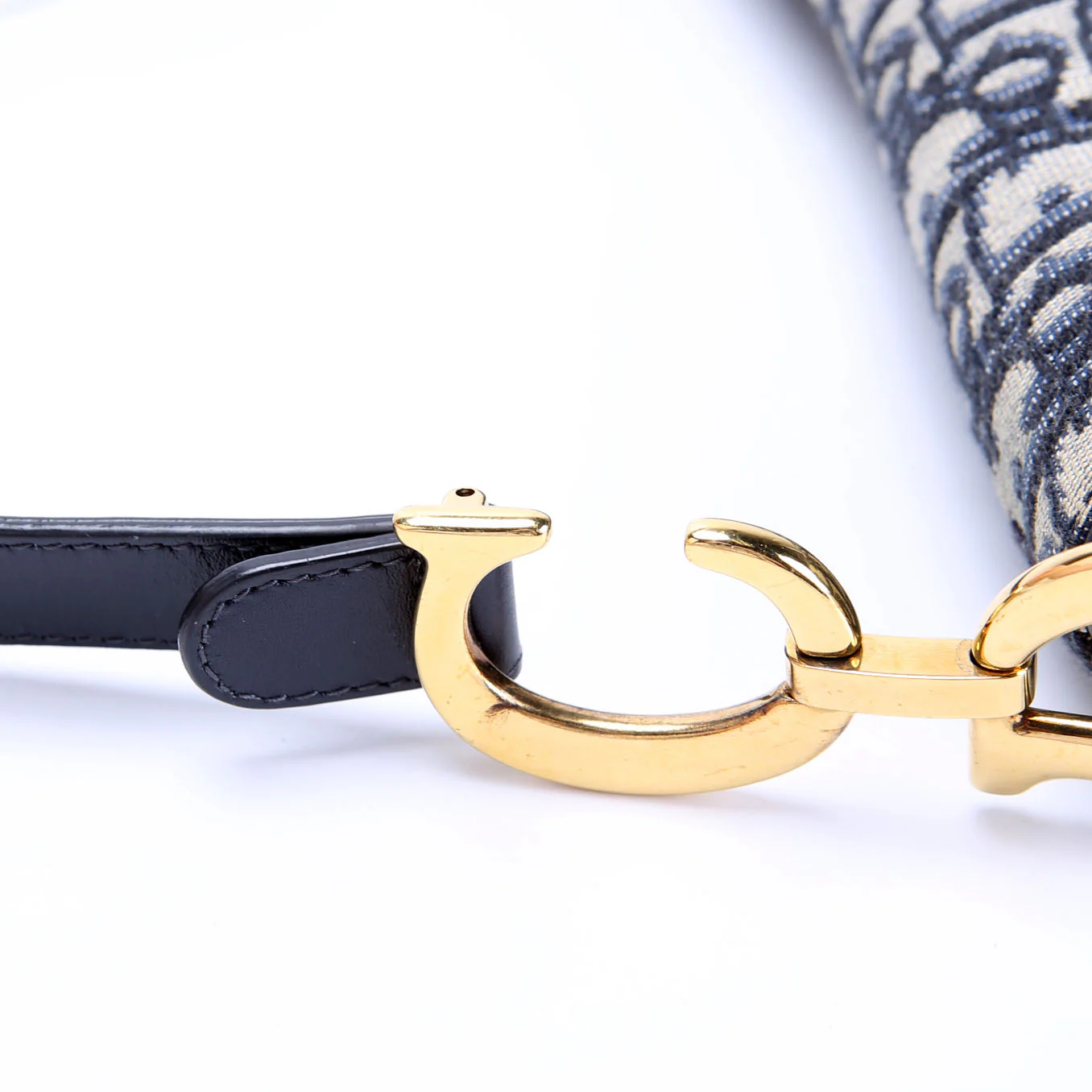 Saddle Bag Oblique Navy/Gold - Image 6