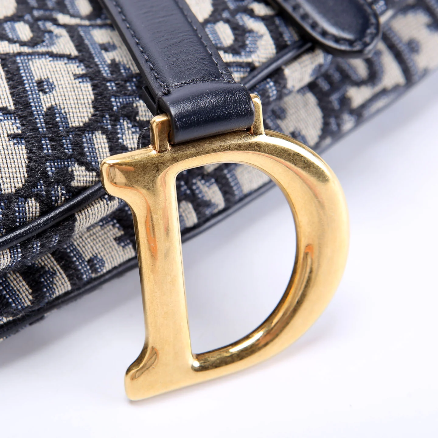 Saddle Bag Oblique Navy/Gold - Image 7