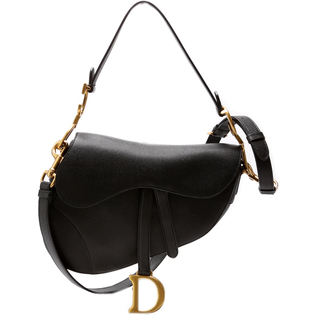 Saddle Bag W/Strap Grained Leather