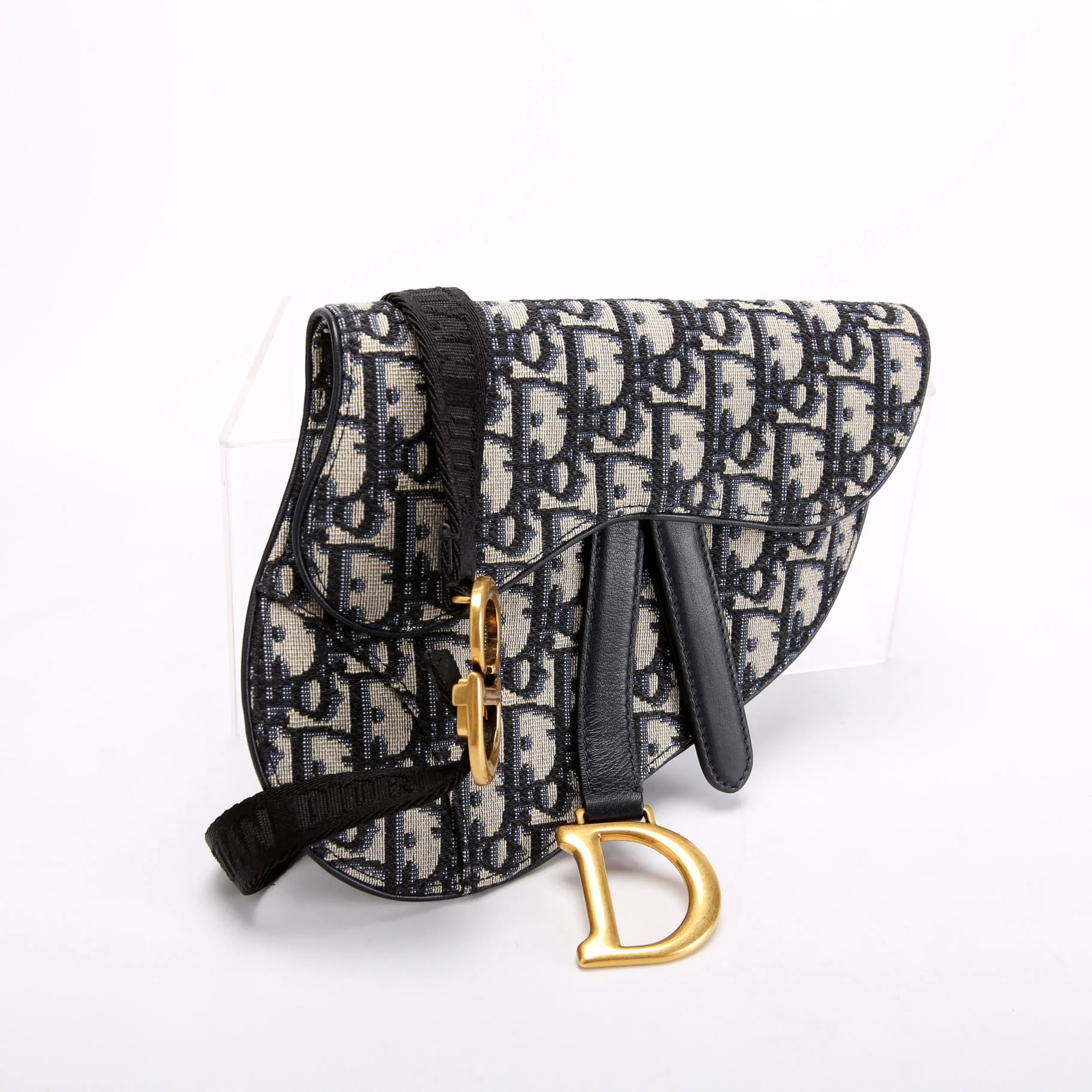 Saddle Pouch Belt Bag Oblique Navy - Image 2