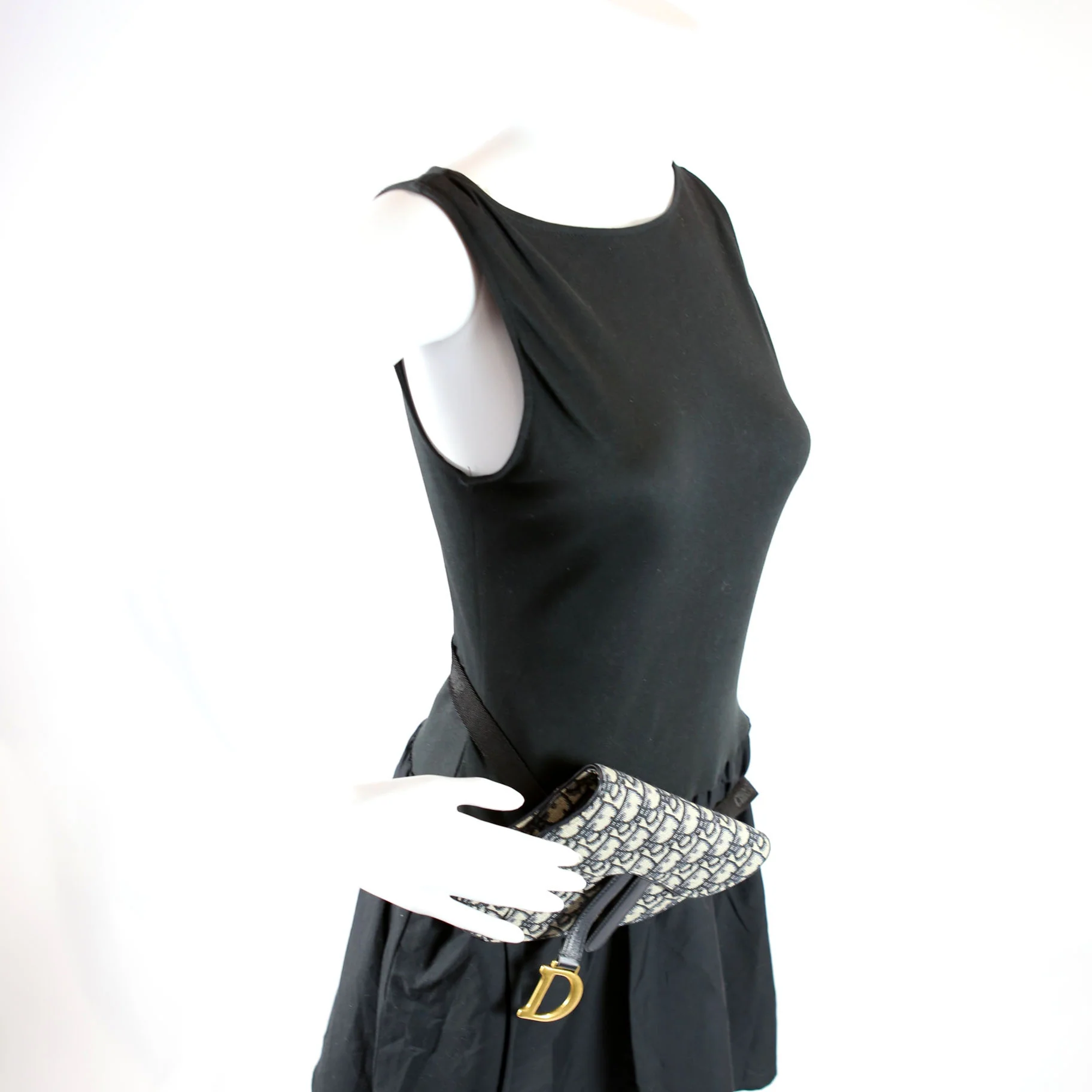 Saddle Pouch Belt Bag Oblique Navy - Image 9