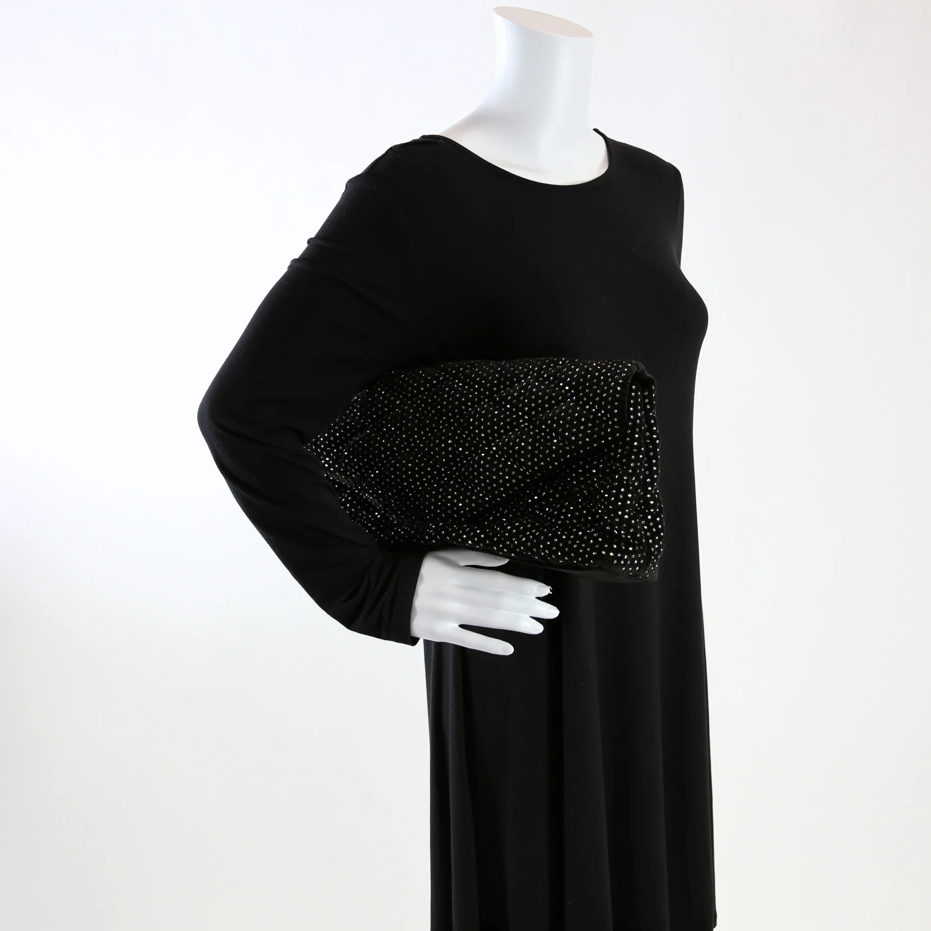 Sade Puffer Envelope Velvet and Lambskin with Rhinestone 655004 - Image 8