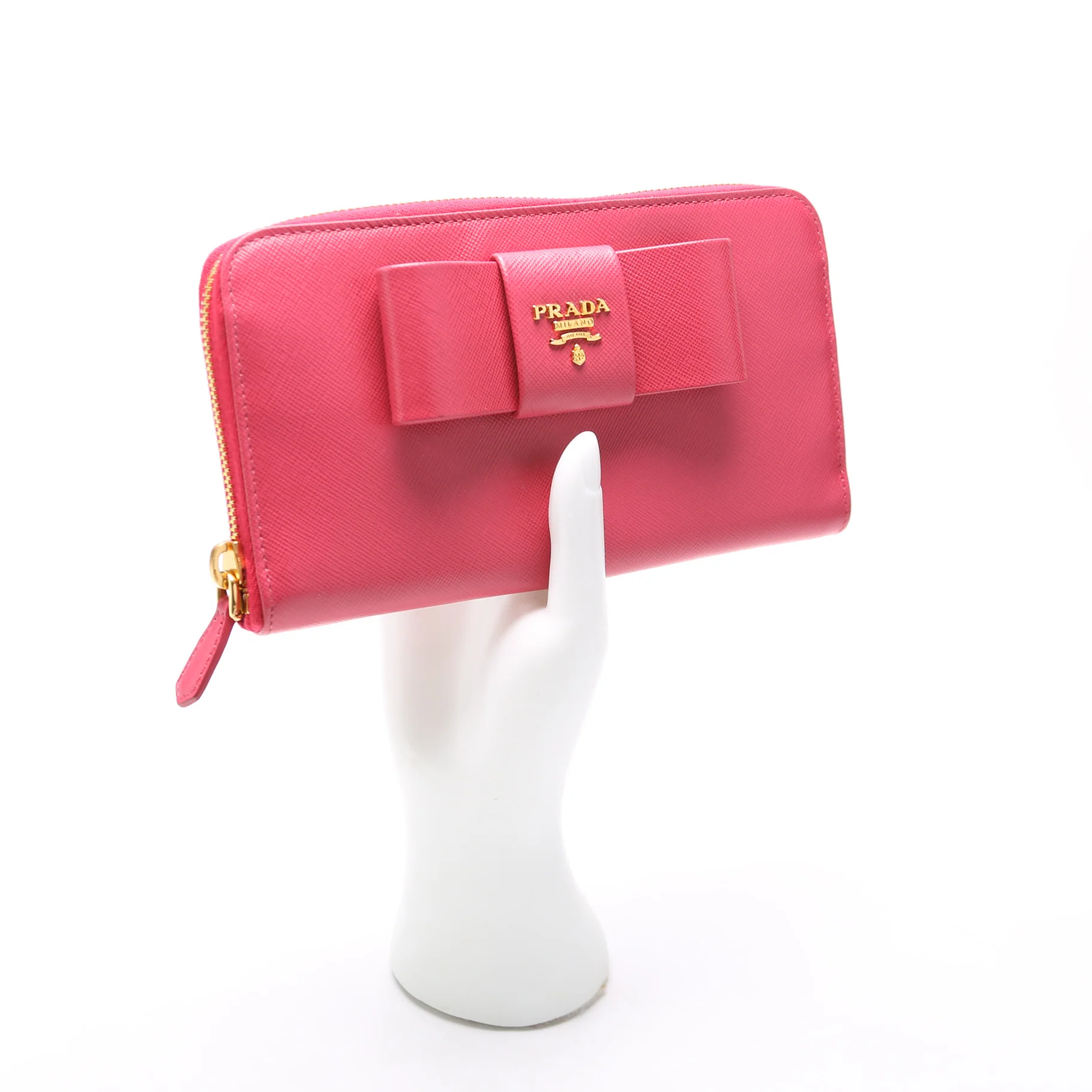 Saffiano Bow Zippy Wallet 1M0506L - Image 9
