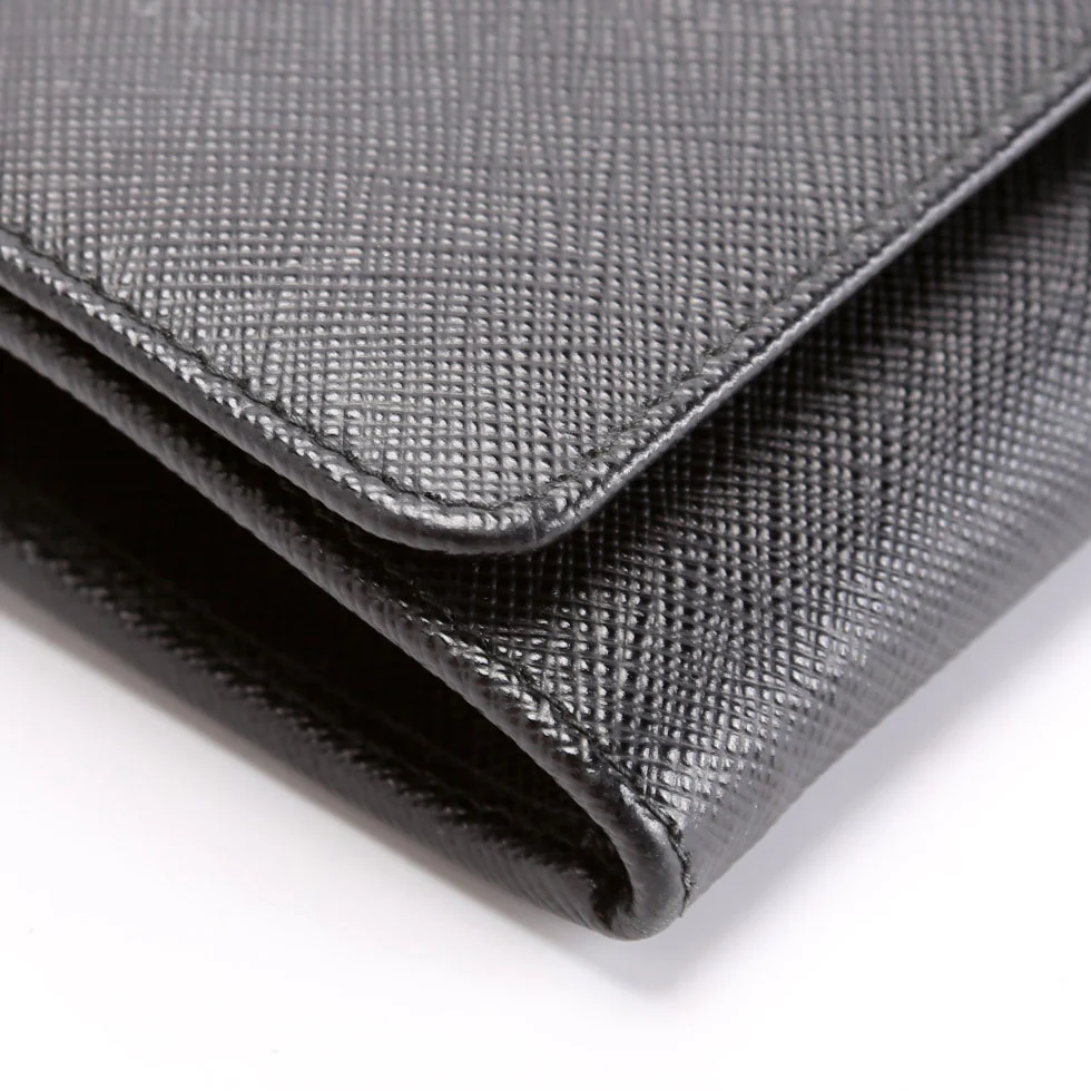 Saffiano Chain Wallet 1MH132 Black - Image 5