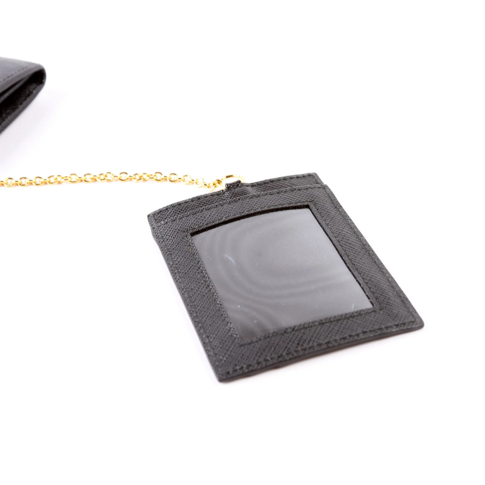 Saffiano Chain Wallet 1MH132 Black - Image 13